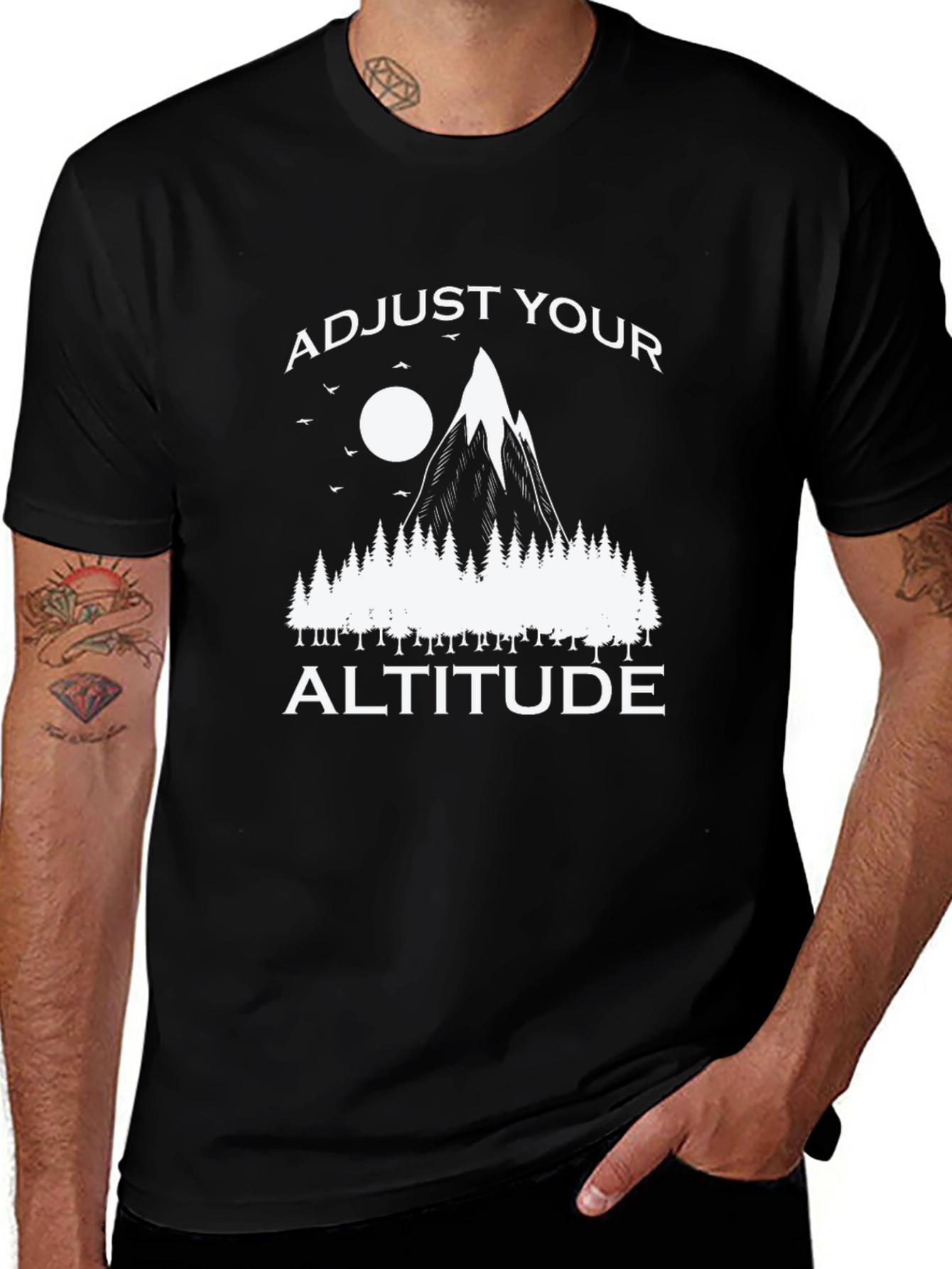 Variant 22 of Adjust Your Altitude Mountain Graphic Tee