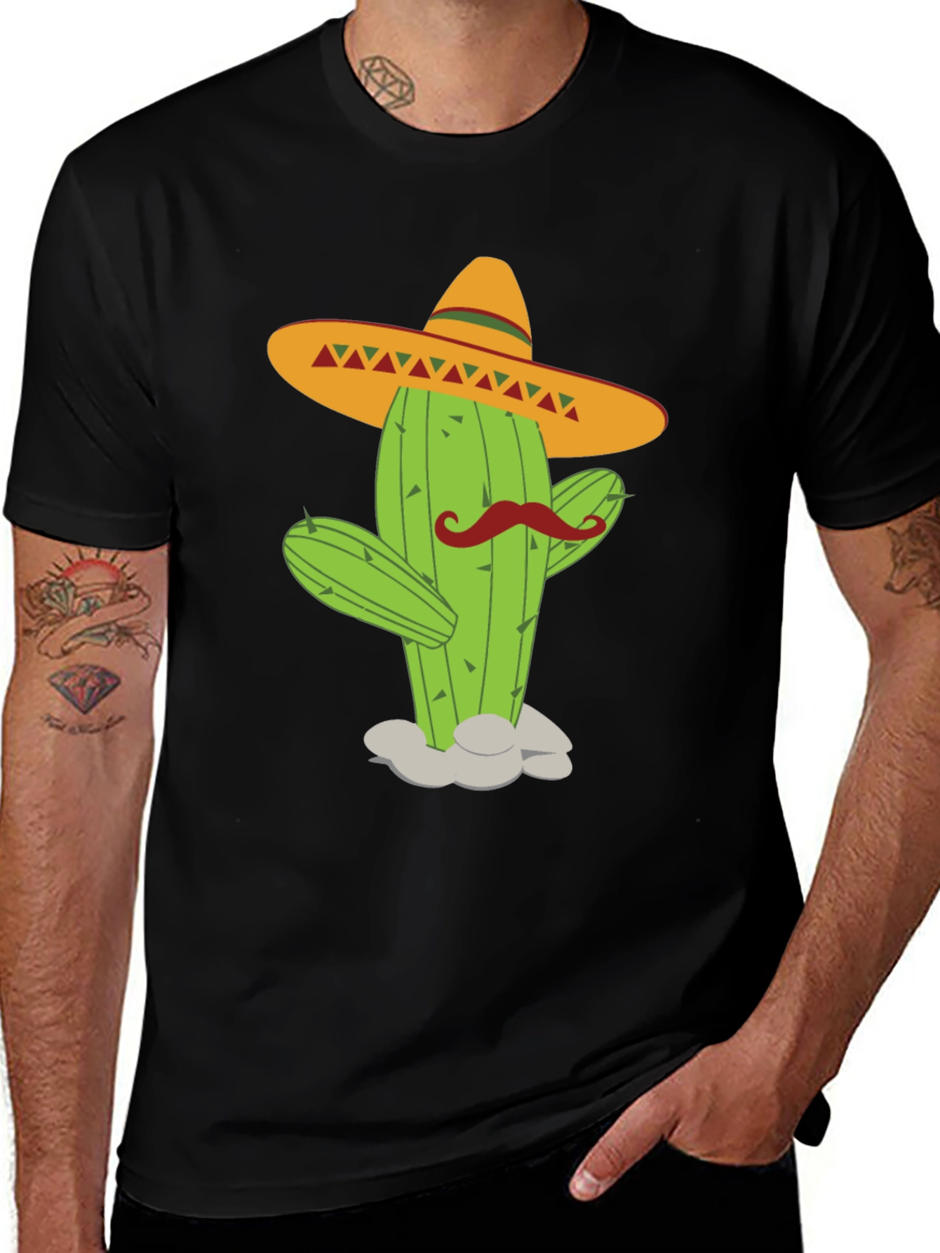 Variant 6 of Cactus Sombrero Graphic T-Shirt