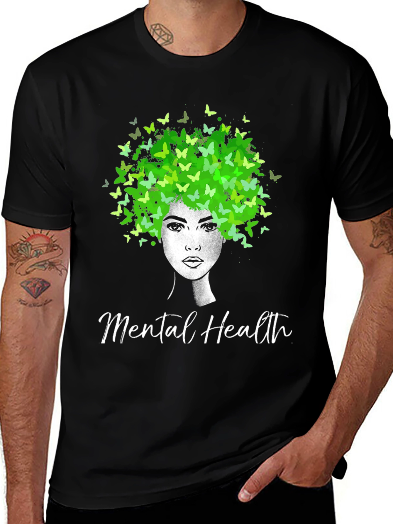 Variant 15 of Mental Health Butterfly T-Shirt