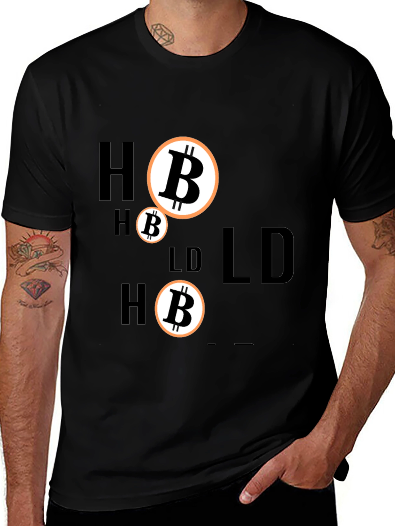 Variant 12 of HODL Bitcoin Crypto T-Shirt - Black