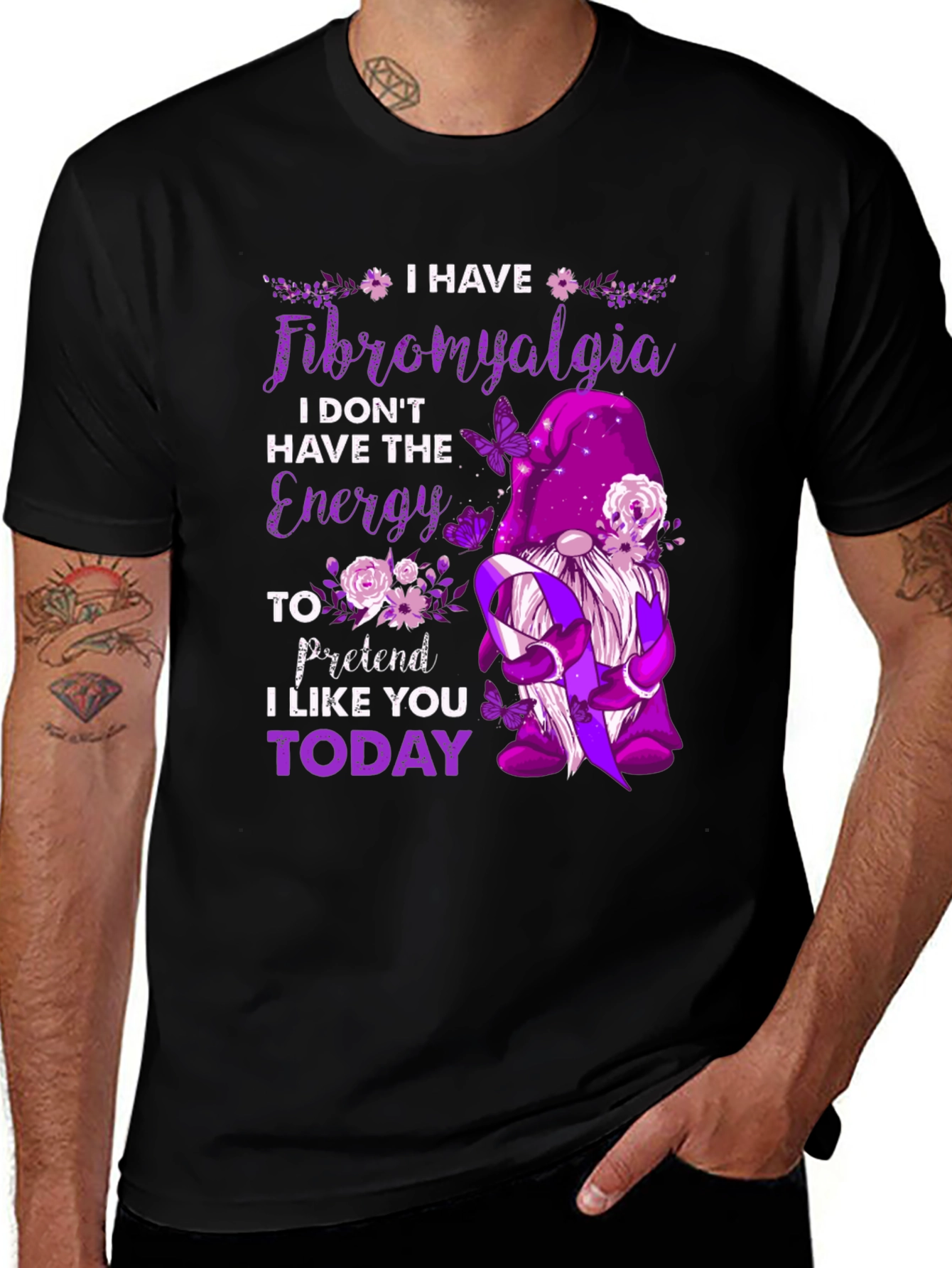Variant 24 of Fibromyalgia Awareness T-Shirt - 'I Don't Have The Energy'