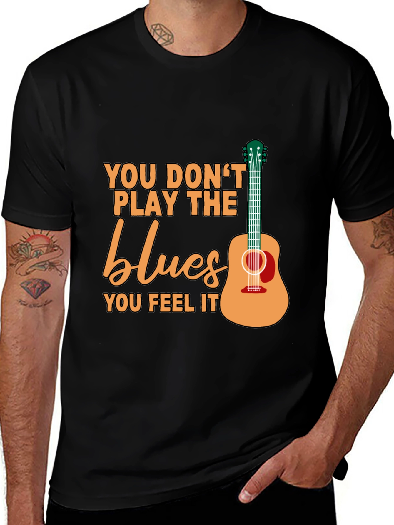 Variant 9 of Blues Music Graphic Tee - "You Feel It"