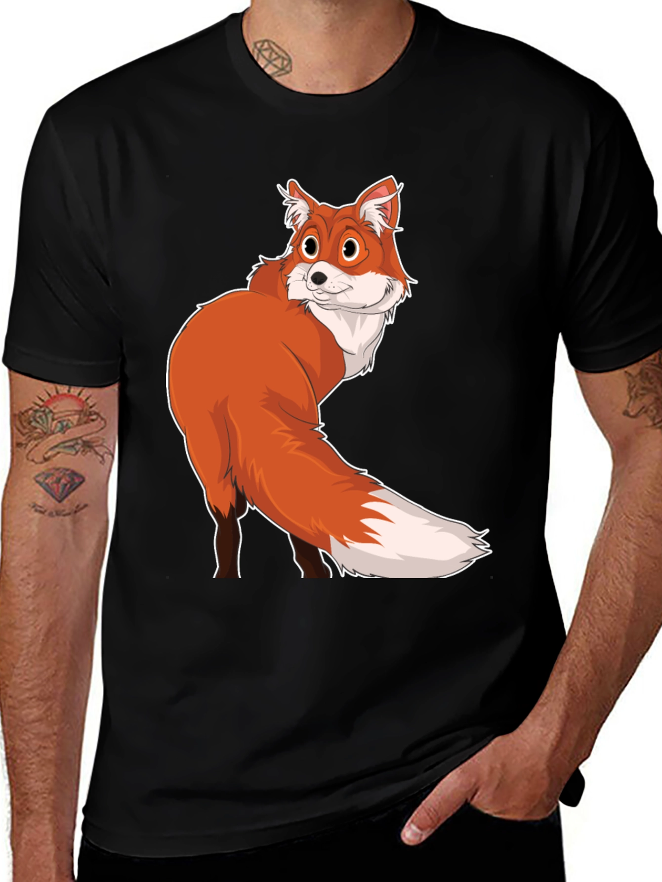 Variant 11 of Fox Graphic T-Shirt - Men's Black Tee