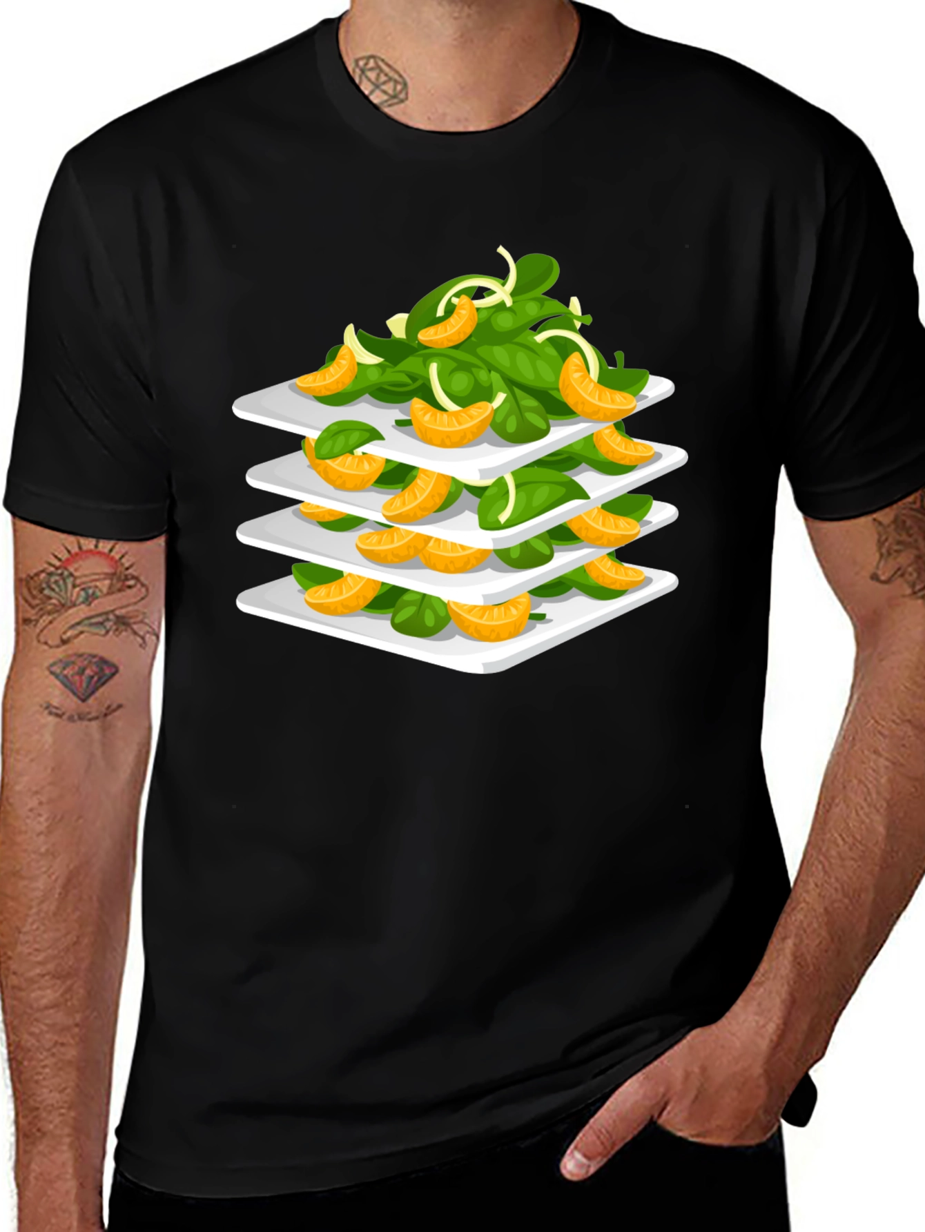 Salad Tower Graphic T-Shirt