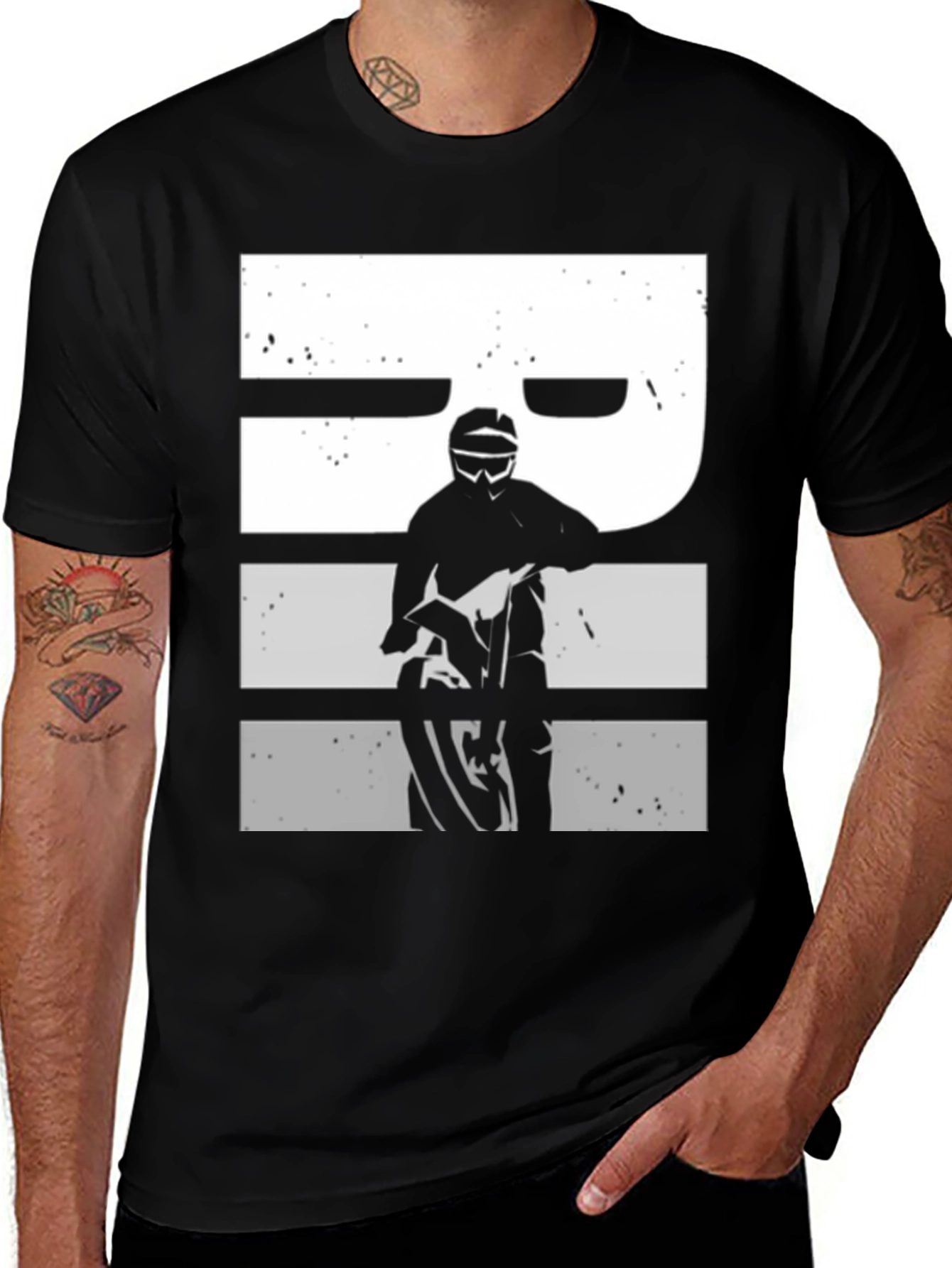 Motorcycle Rider Graphic T-Shirt