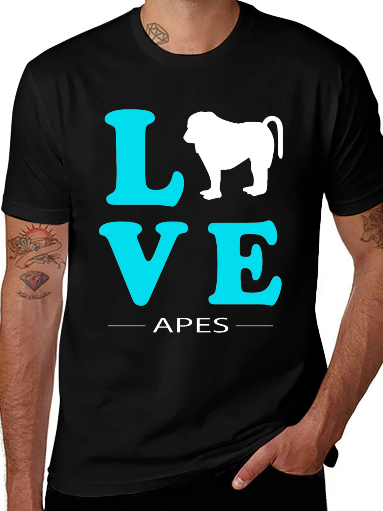 Variant 19 of Love Apes Graphic Tee - Cool Monkey T-Shirt