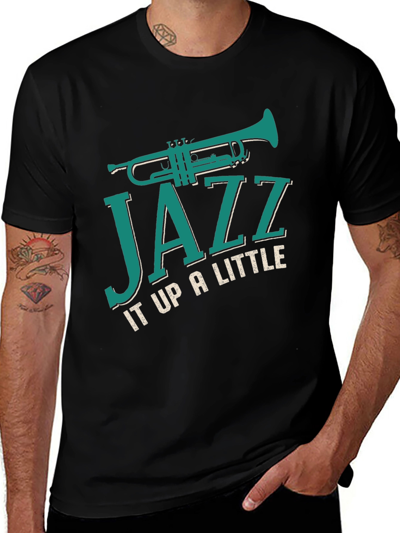 Variant 7 of Jazz It Up T-Shirt - Classic Black Tee