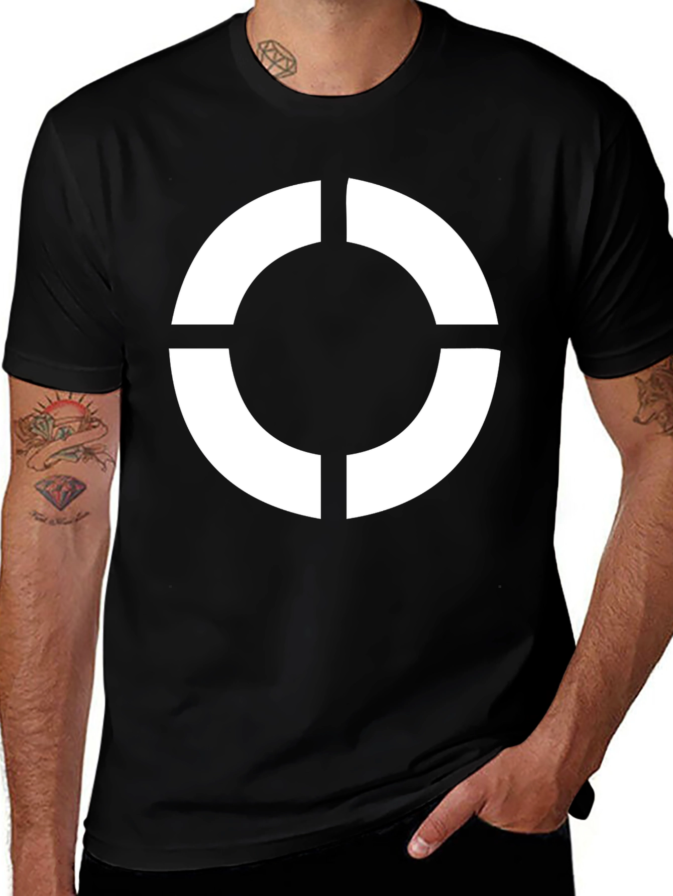 Variant 23 of Target Style Graphic Tee - Black