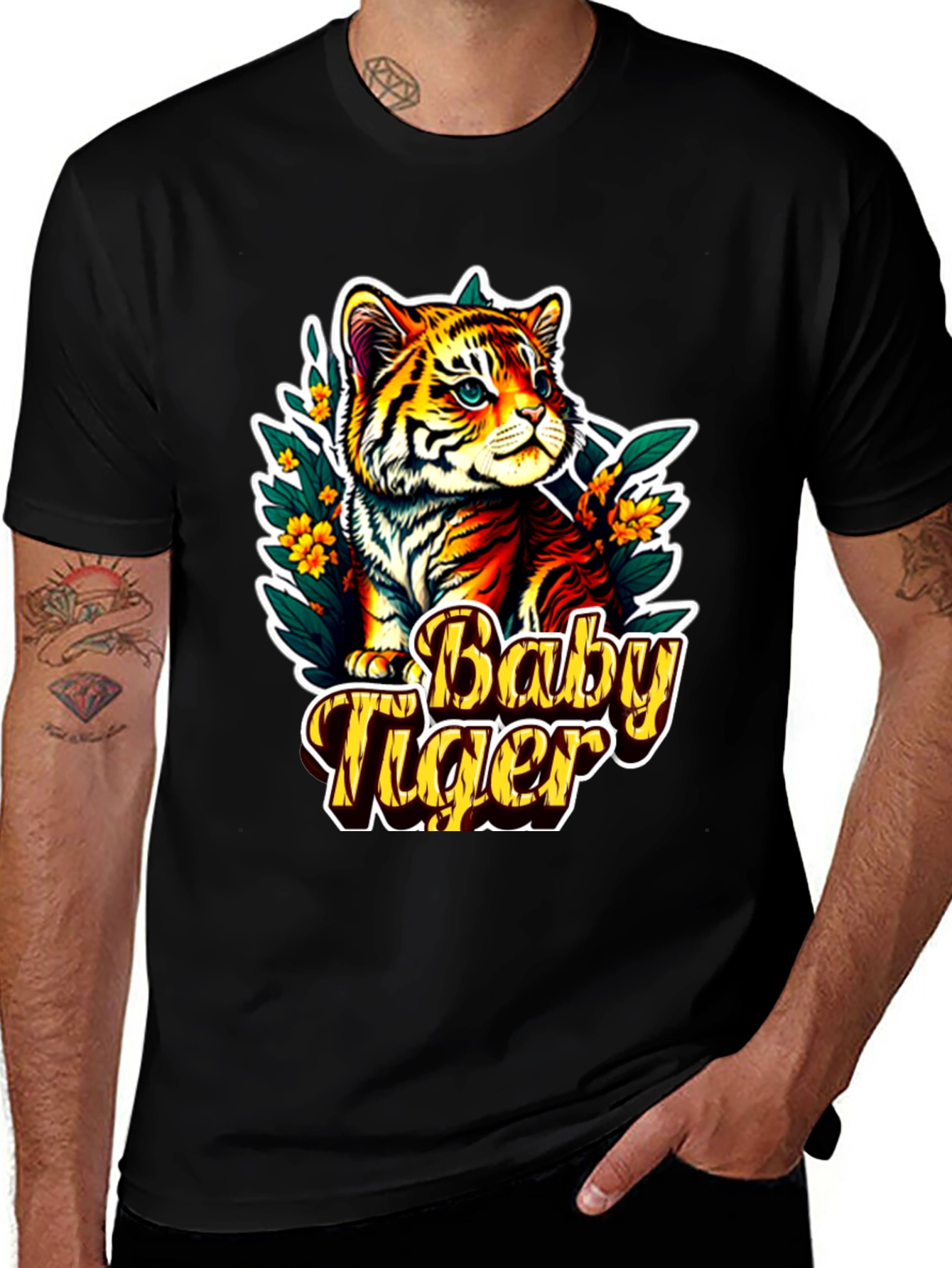 Variant 28 of Baby Tiger Graphic Tee - Cute Animal T-Shirt