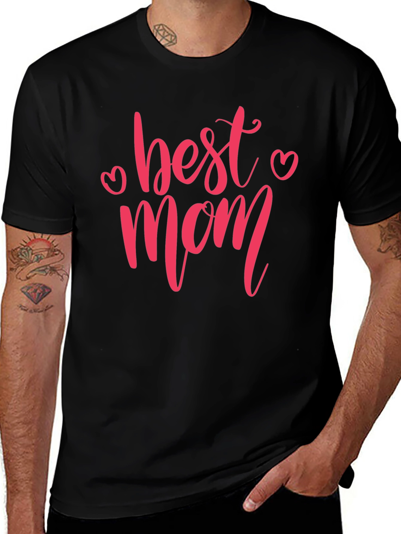 Variant 28 of Best Mom Graphic Tee - Black T-Shirt