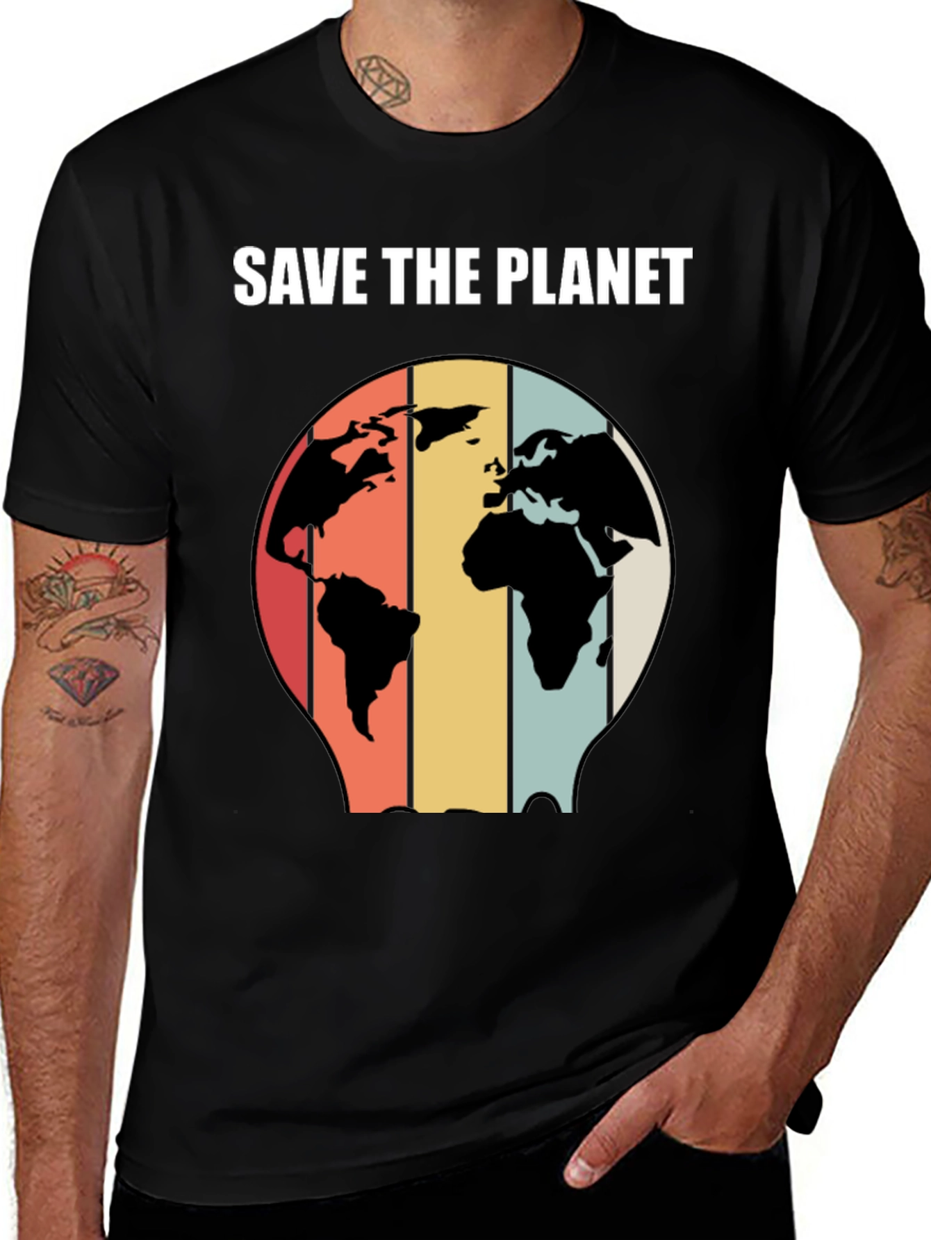 Variant 27 of Save The Planet Retro Graphic T-Shirt