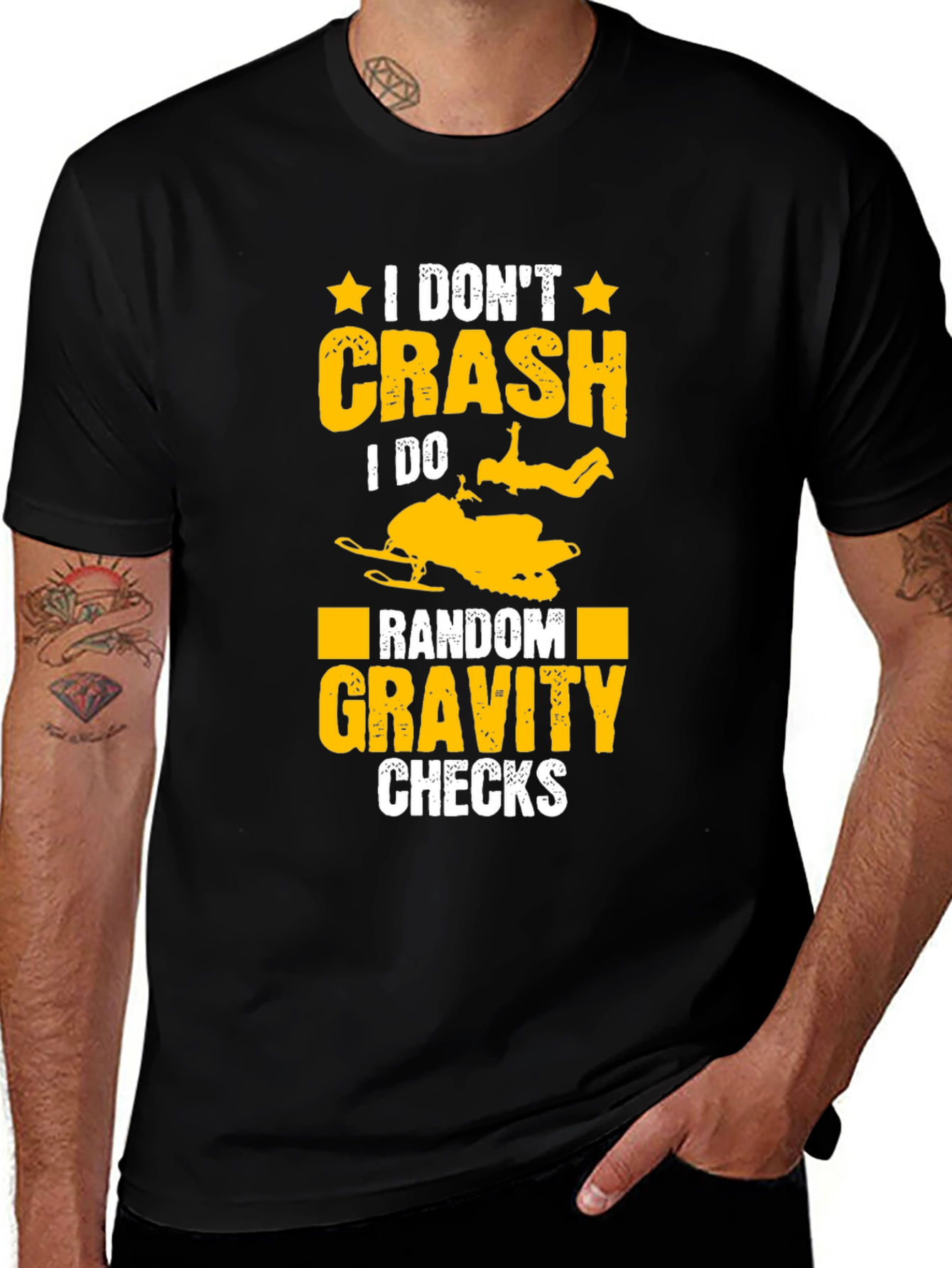 Variant 24 of Funny Snowmobile T-Shirt: Random Gravity Checks