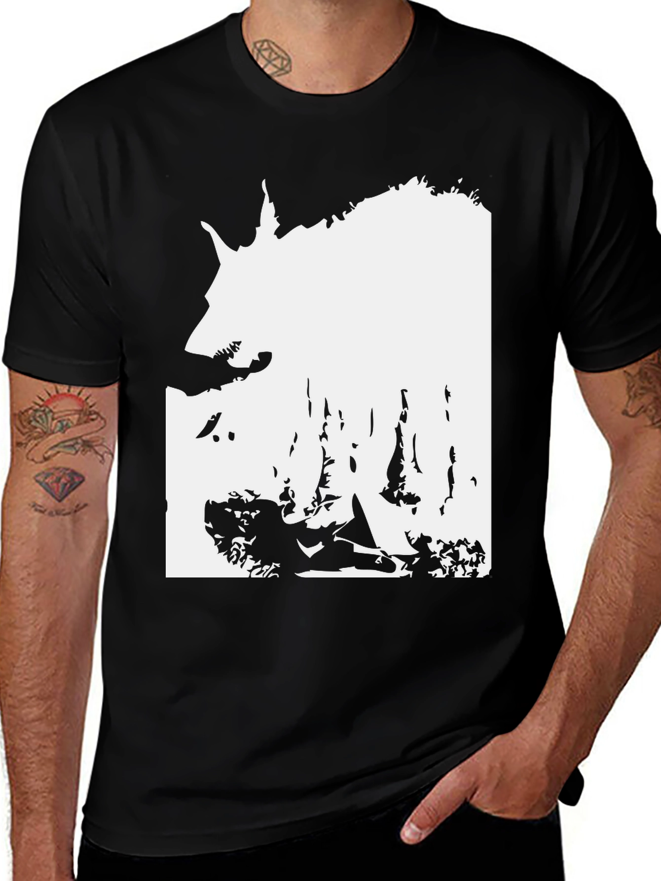 Variant 16 of Werewolf Silhouette Graphic T-Shirt