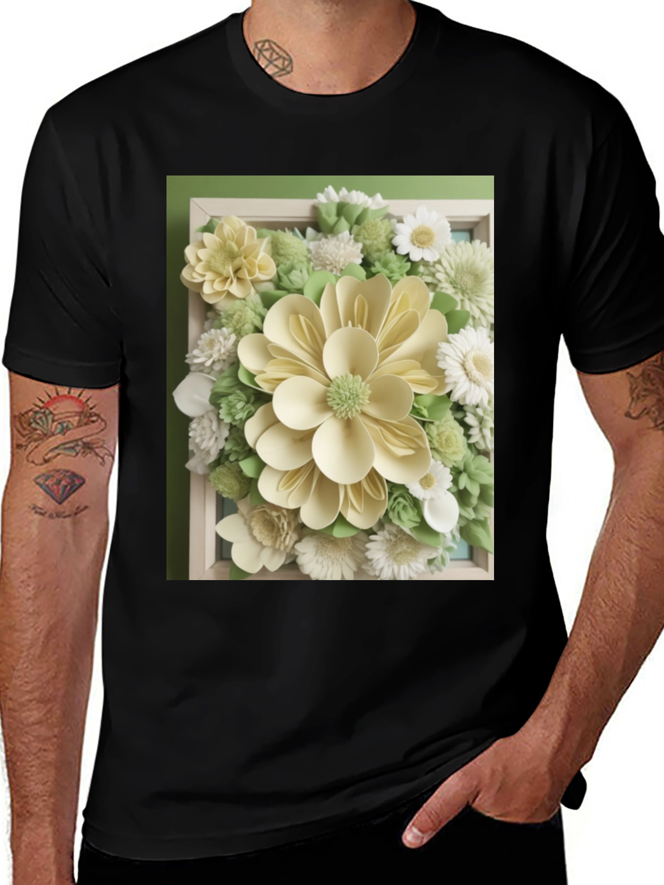 Variant 30 of Floral Art Print T-Shirt - Modern Graphic Tee
