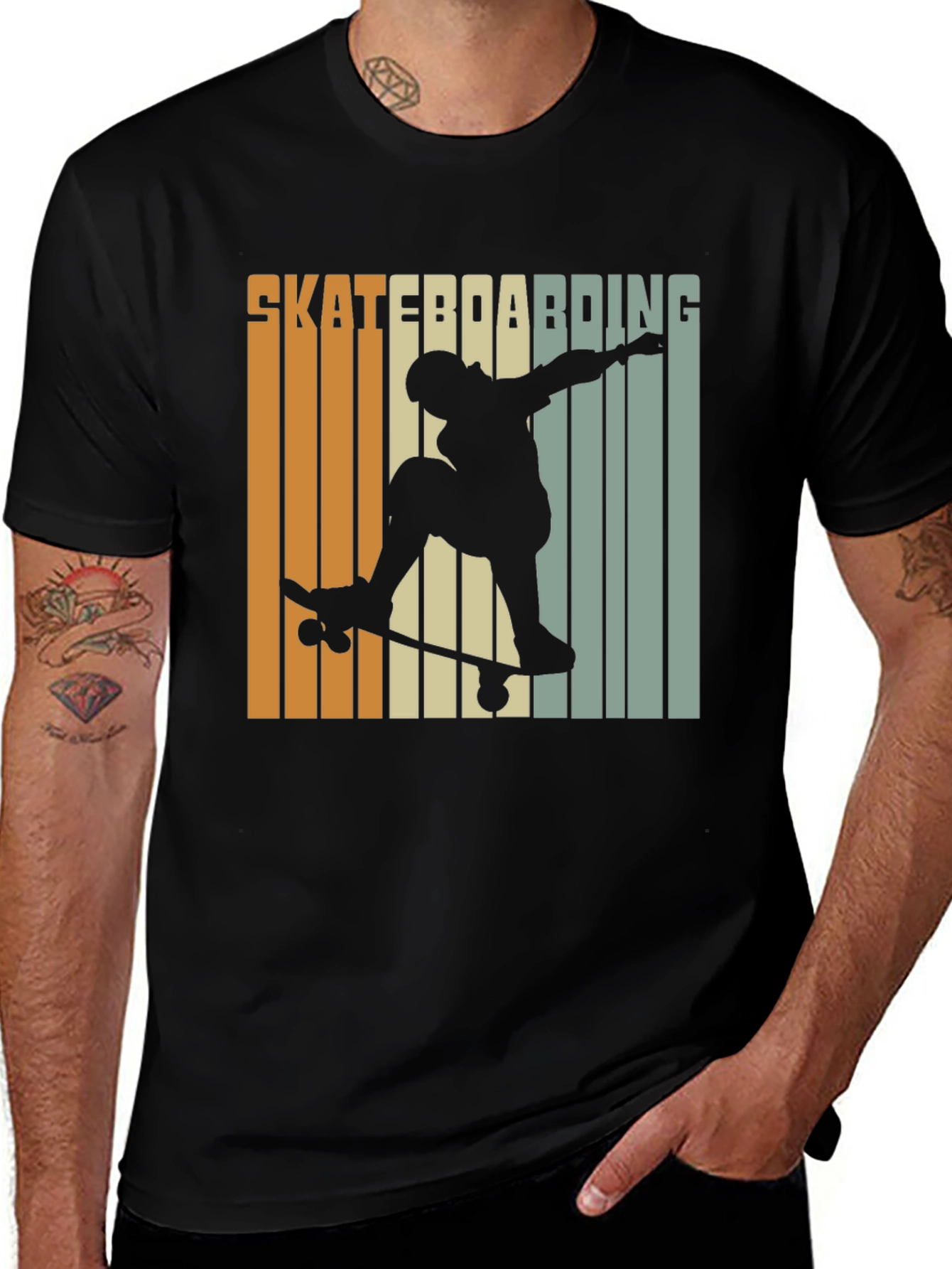 Variant 26 of Retro Skateboarding T-Shirt - Vintage Style