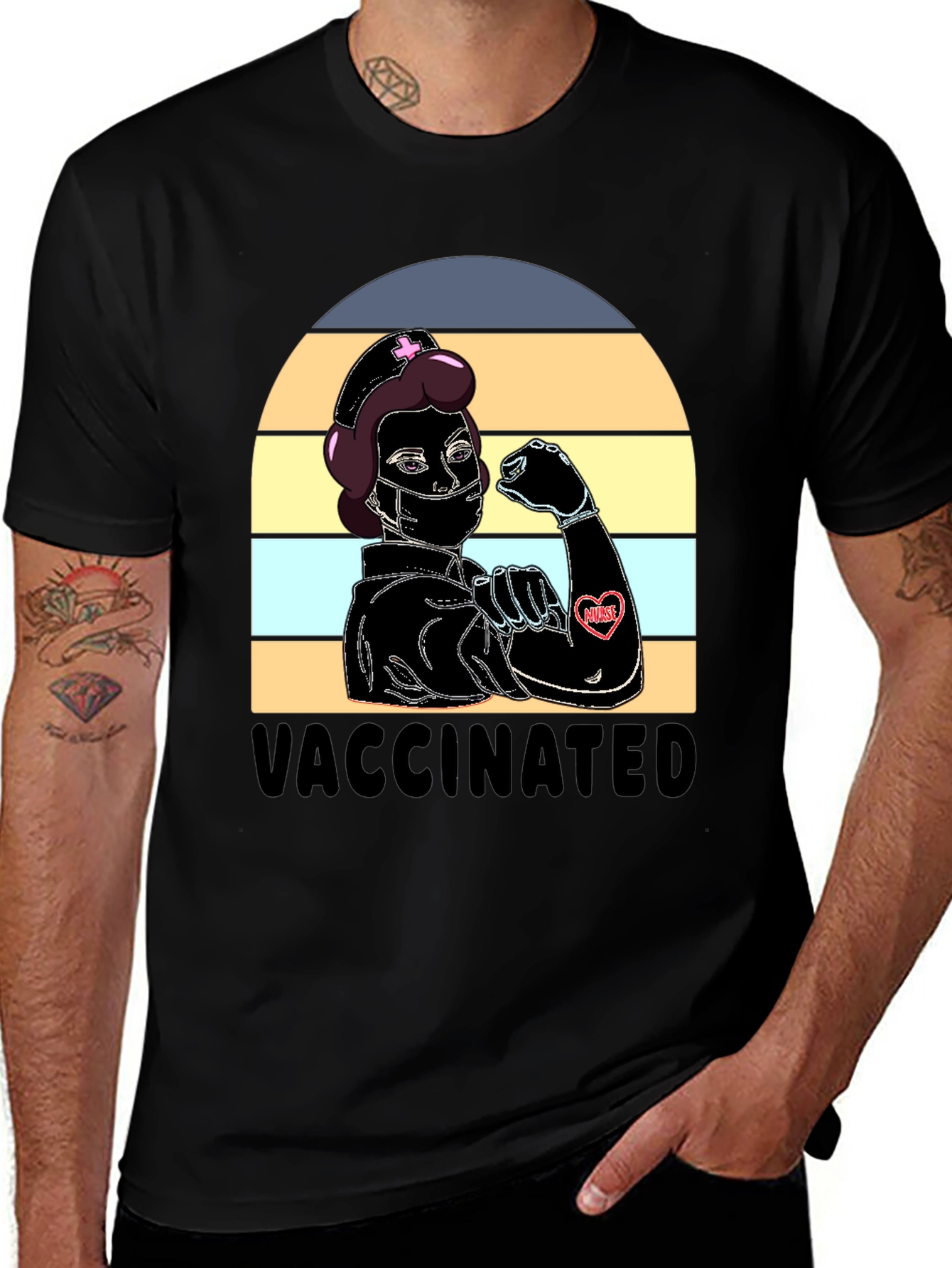 Vaccinated Nurse T-Shirt - Strong & Proud