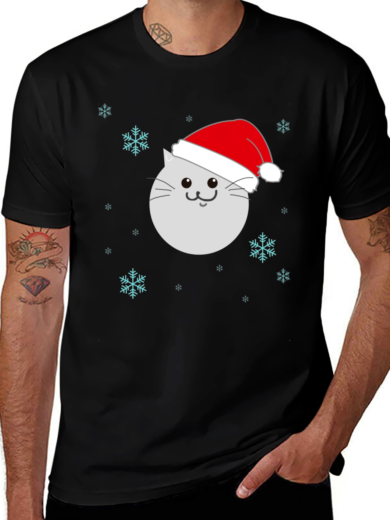 Festive Cat Christmas T-Shirt