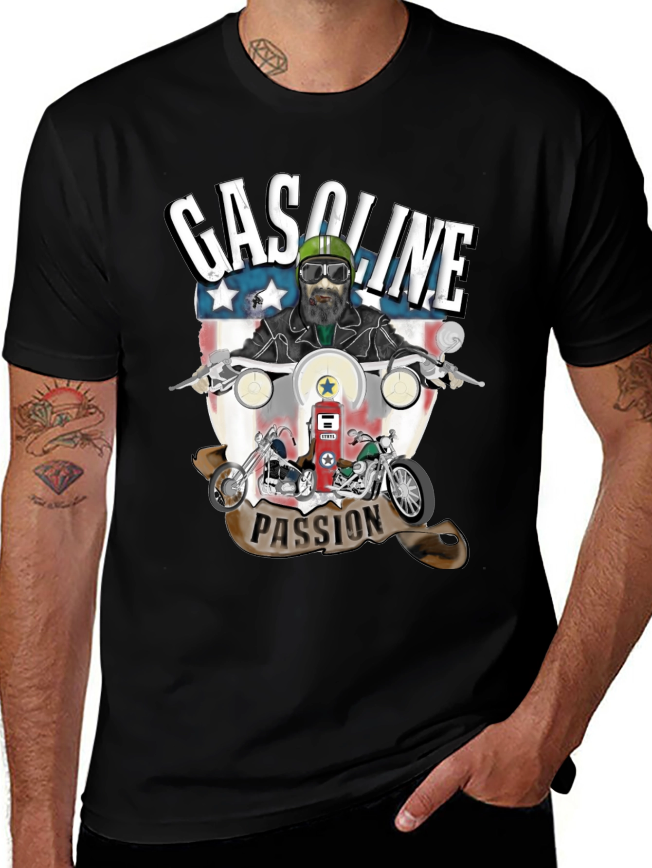 Gasoline Passion Biker T-Shirt