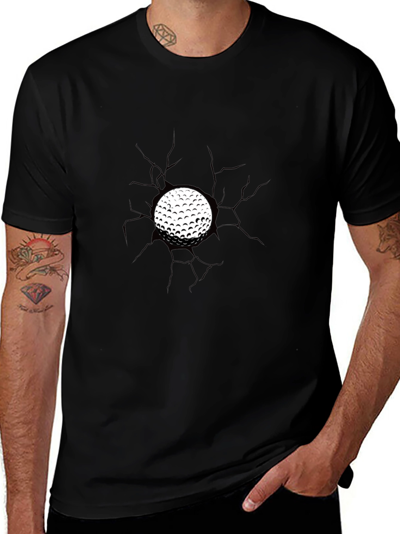 Variant 11 of Golf Ball Crack T-Shirt