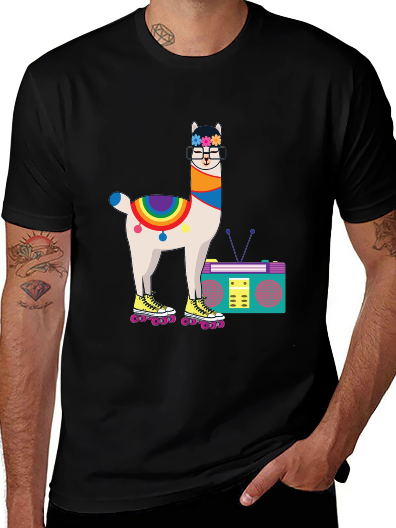 Variant 28 of Retro Llama T-Shirt
