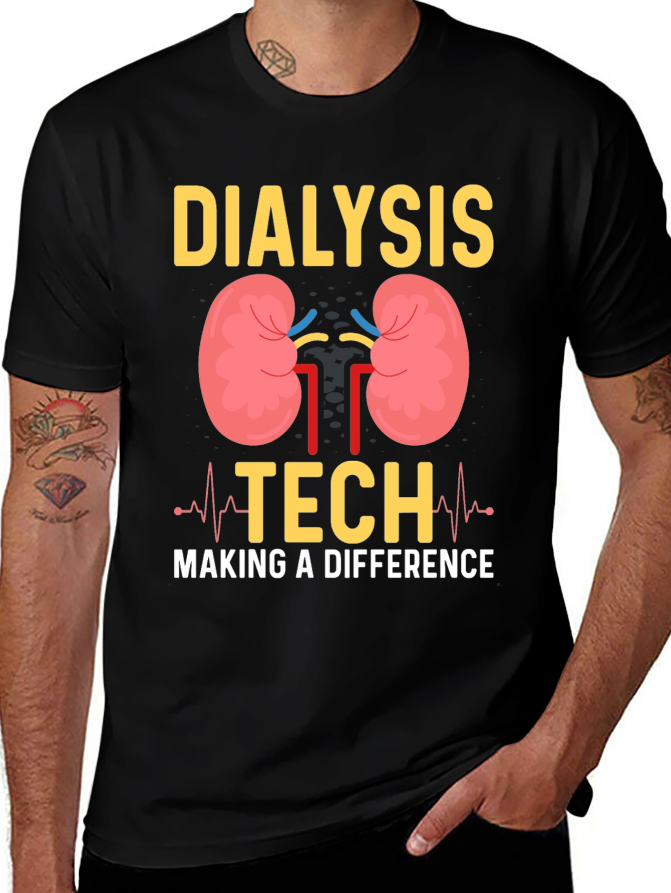 Variant 14 of Dialysis Tech T-Shirt - Making a Difference