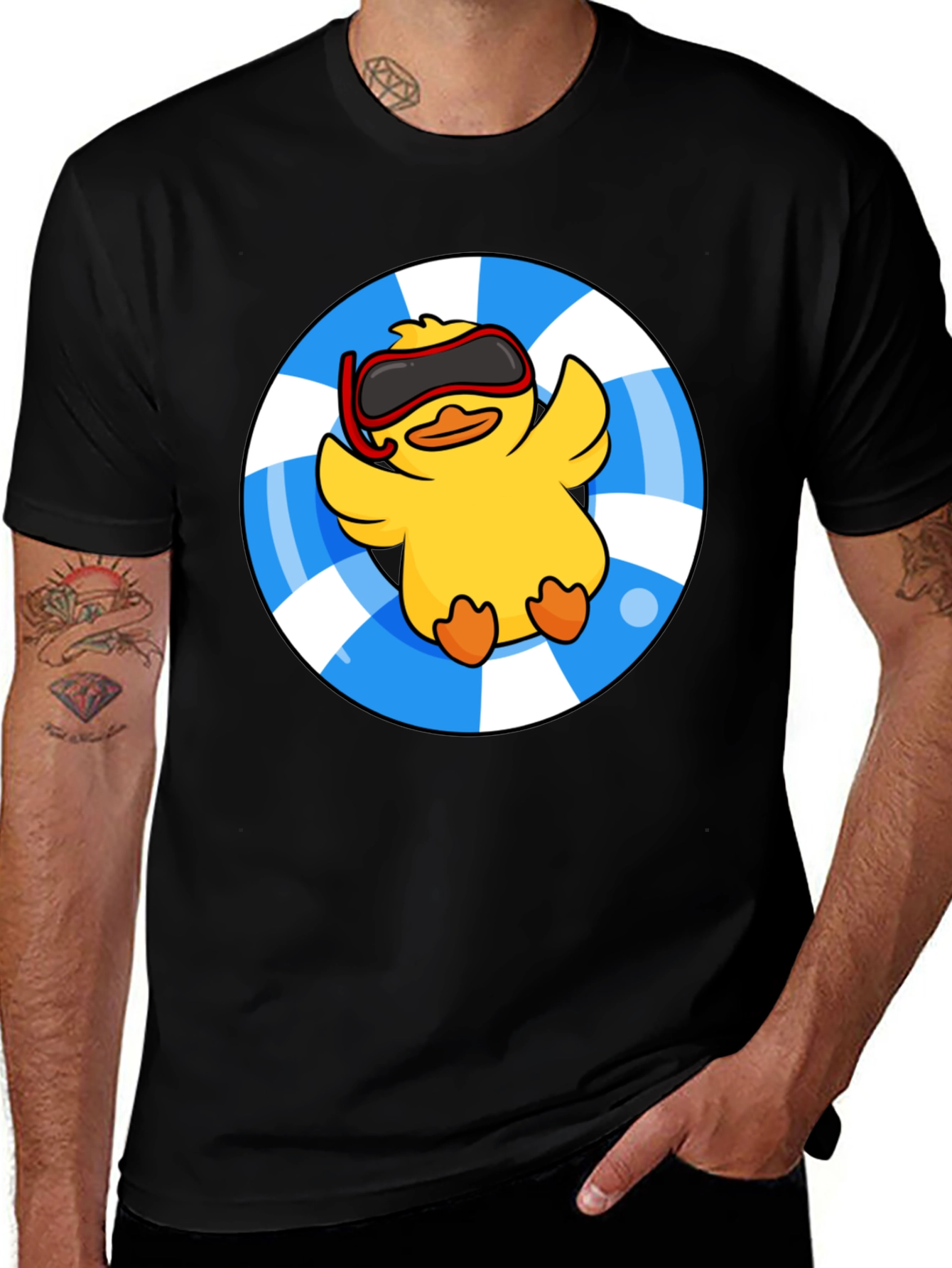 Variant 16 of Duckling Pool Float Graphic Tee - Summer Ready!