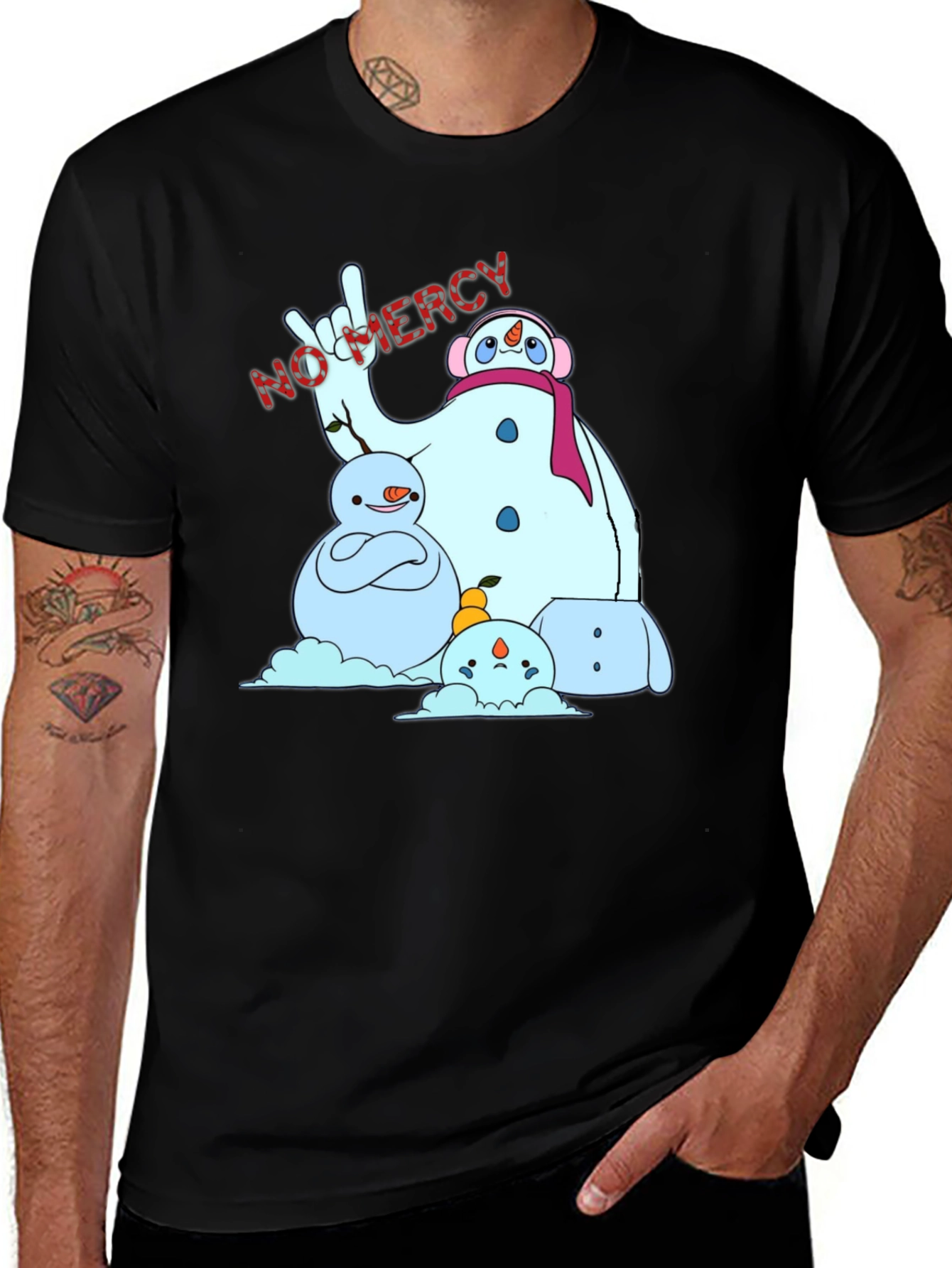 Variant 2 of No Mercy Snowmen Graphic Tee