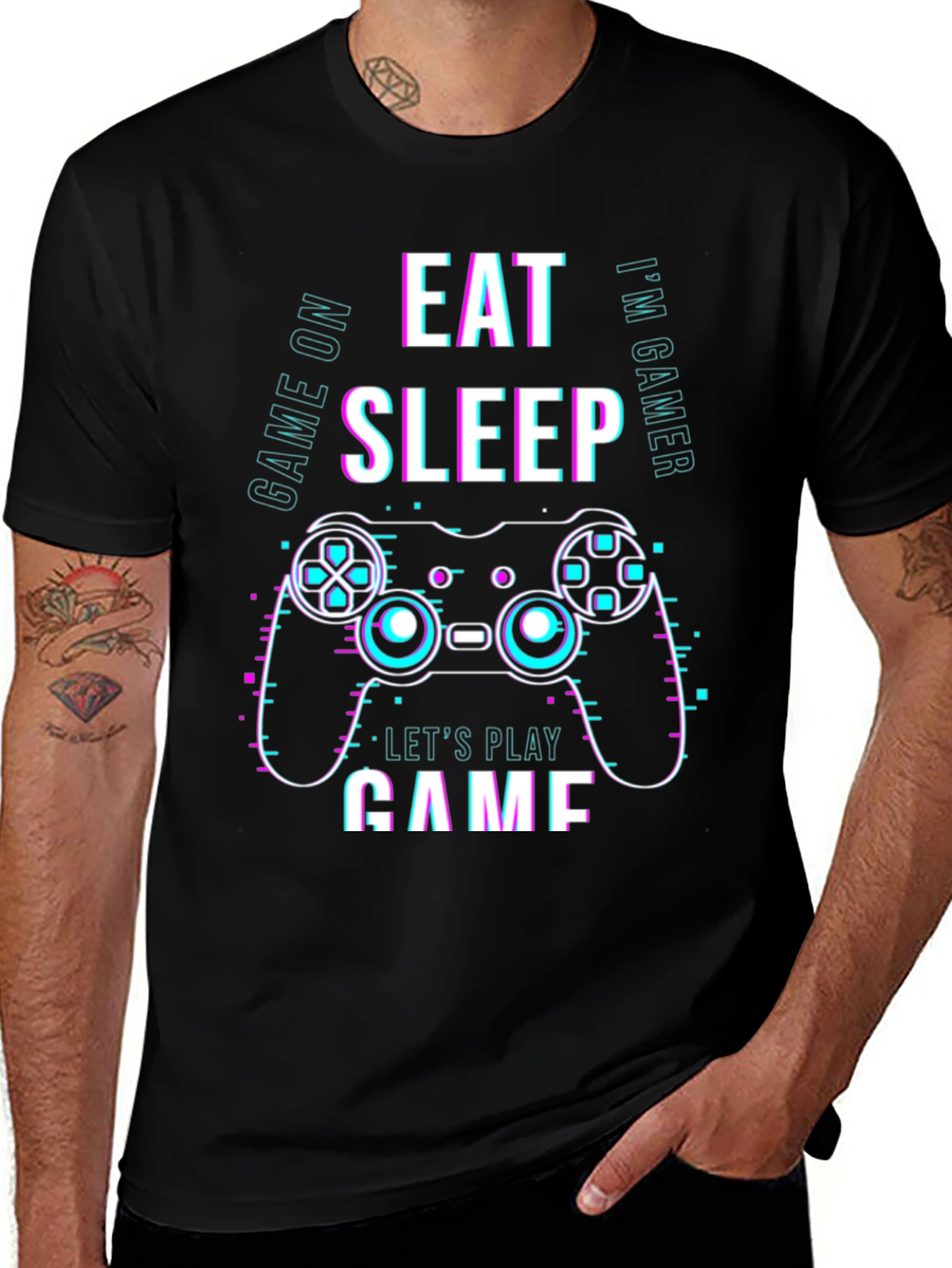 Variant 27 of Eat Sleep Game Controller T-Shirt - Gamer Apparel