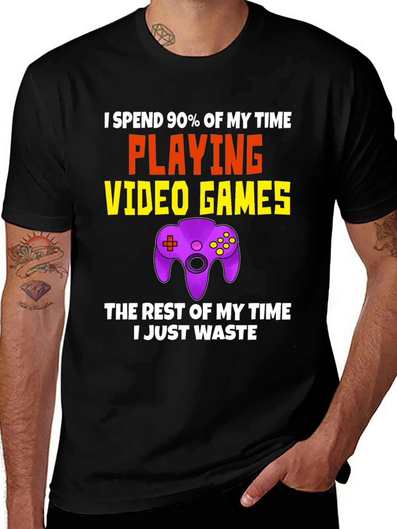 Variant 4 of Gamer T-Shirt - I Spend 90% of My Time Playing Video Games