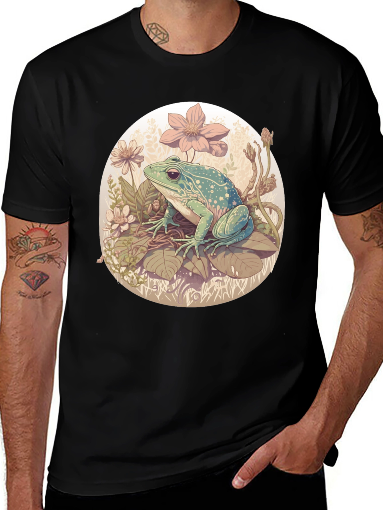 Variant 11 of Frog and Floral Graphic Tee