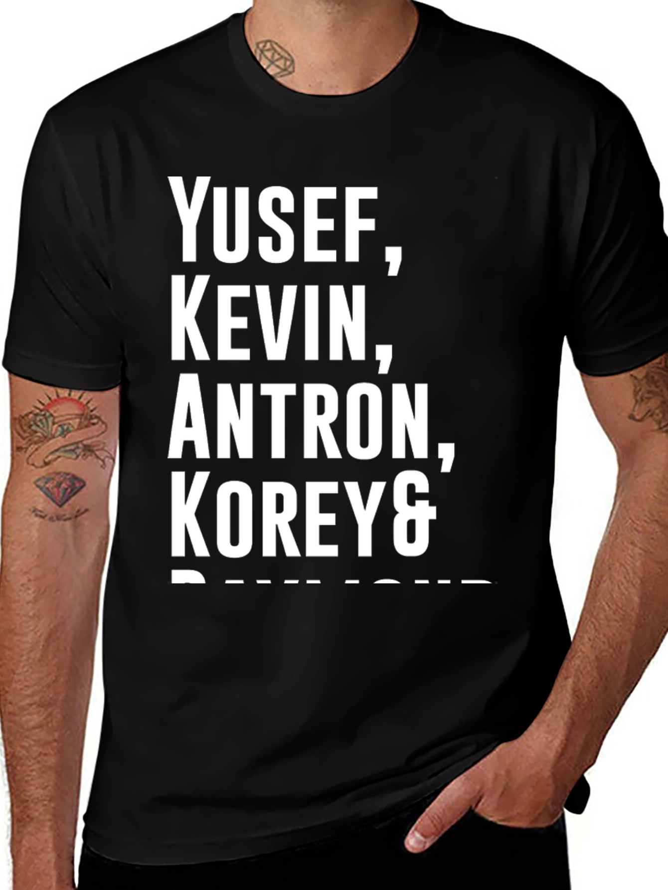 Variant 3 of Yusef, Kevin, Antron, Korey & Black Graphic Tee