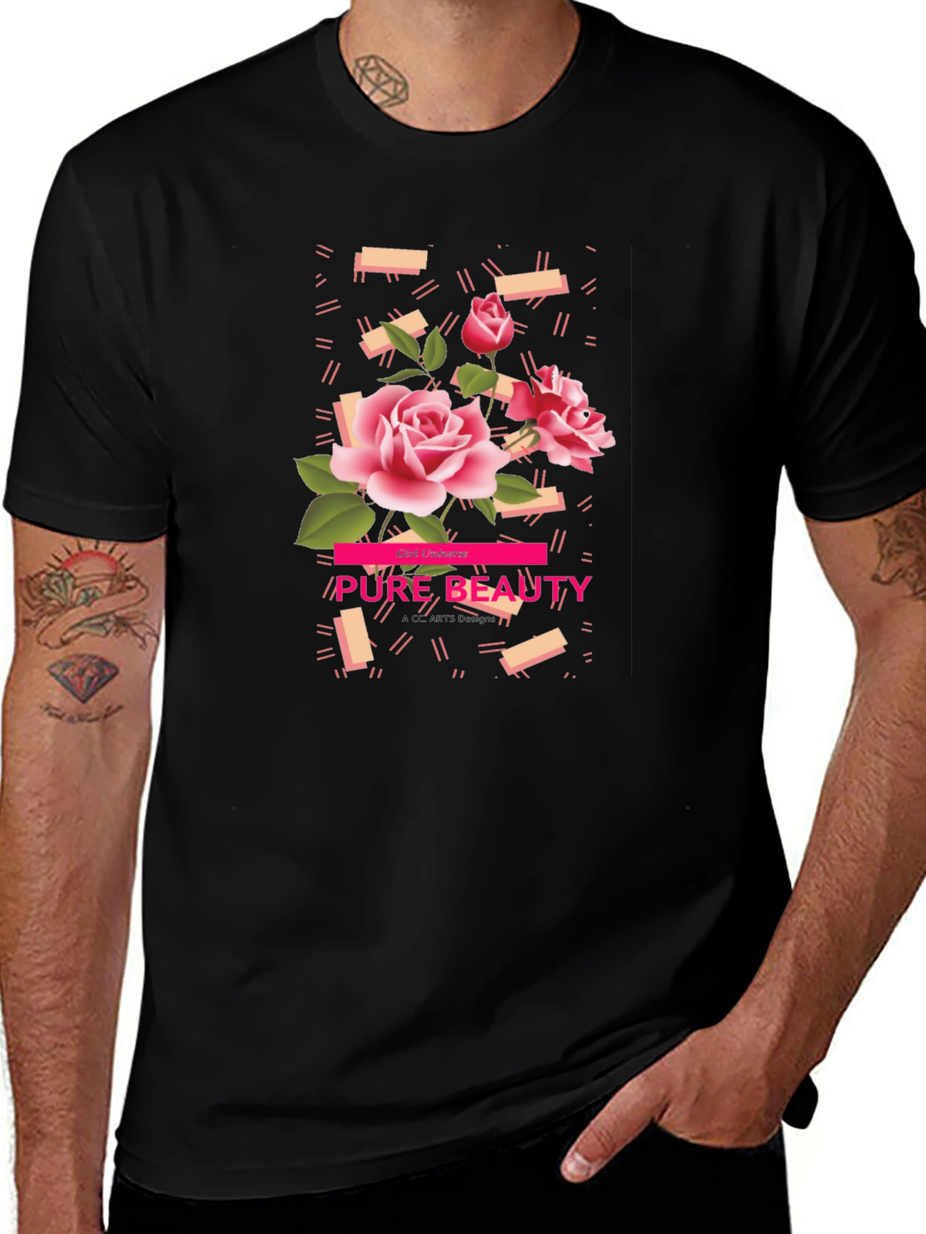 Variant 30 of Pure Beauty Rose Graphic T-Shirt