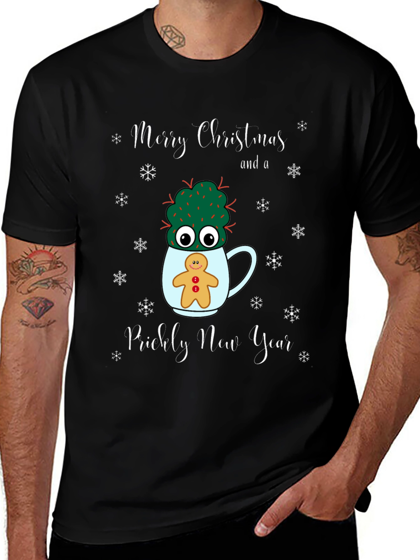 Merry Christmas Cactus T-Shirt