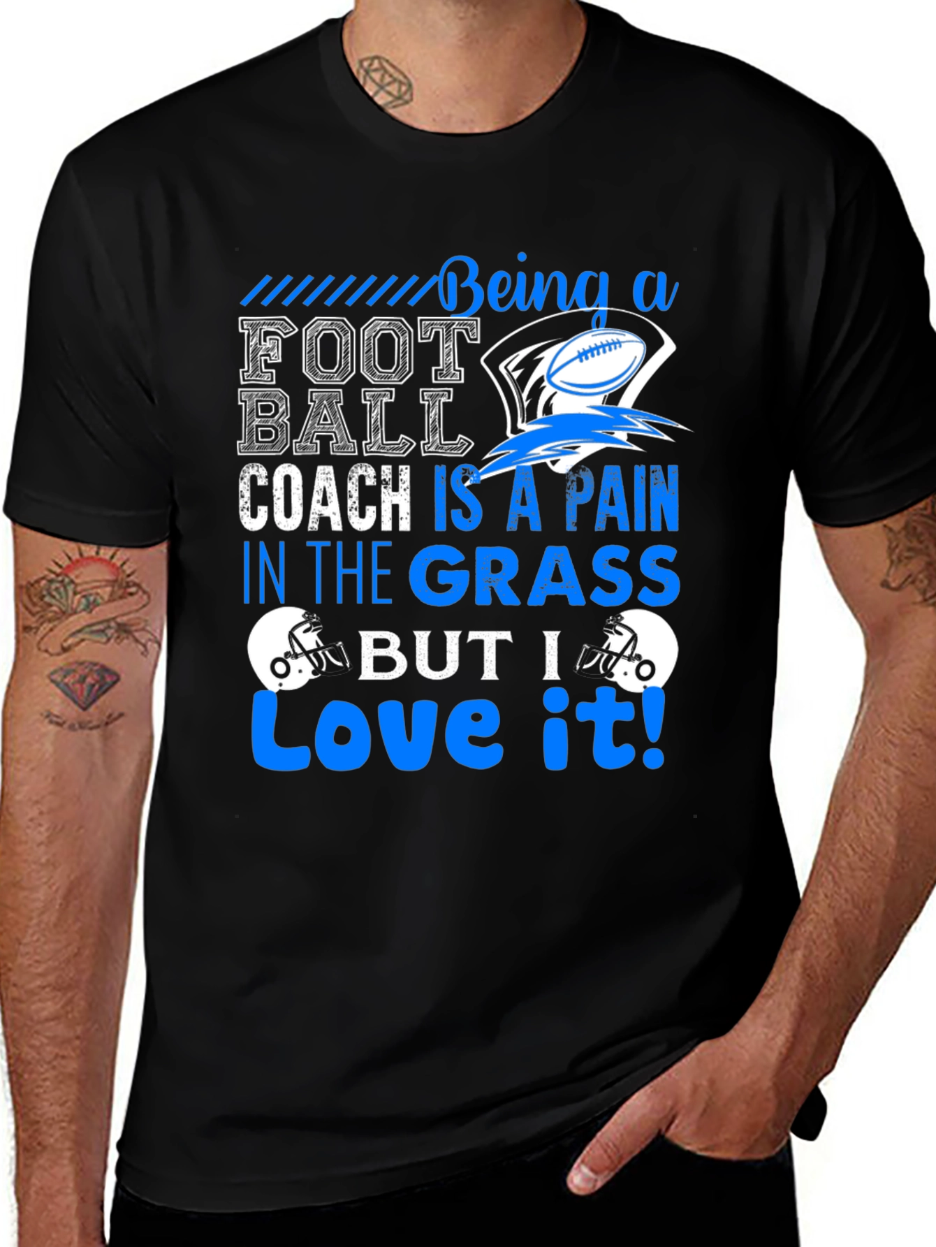 Football Coach T-Shirt - Pain in the Grass, Love it!