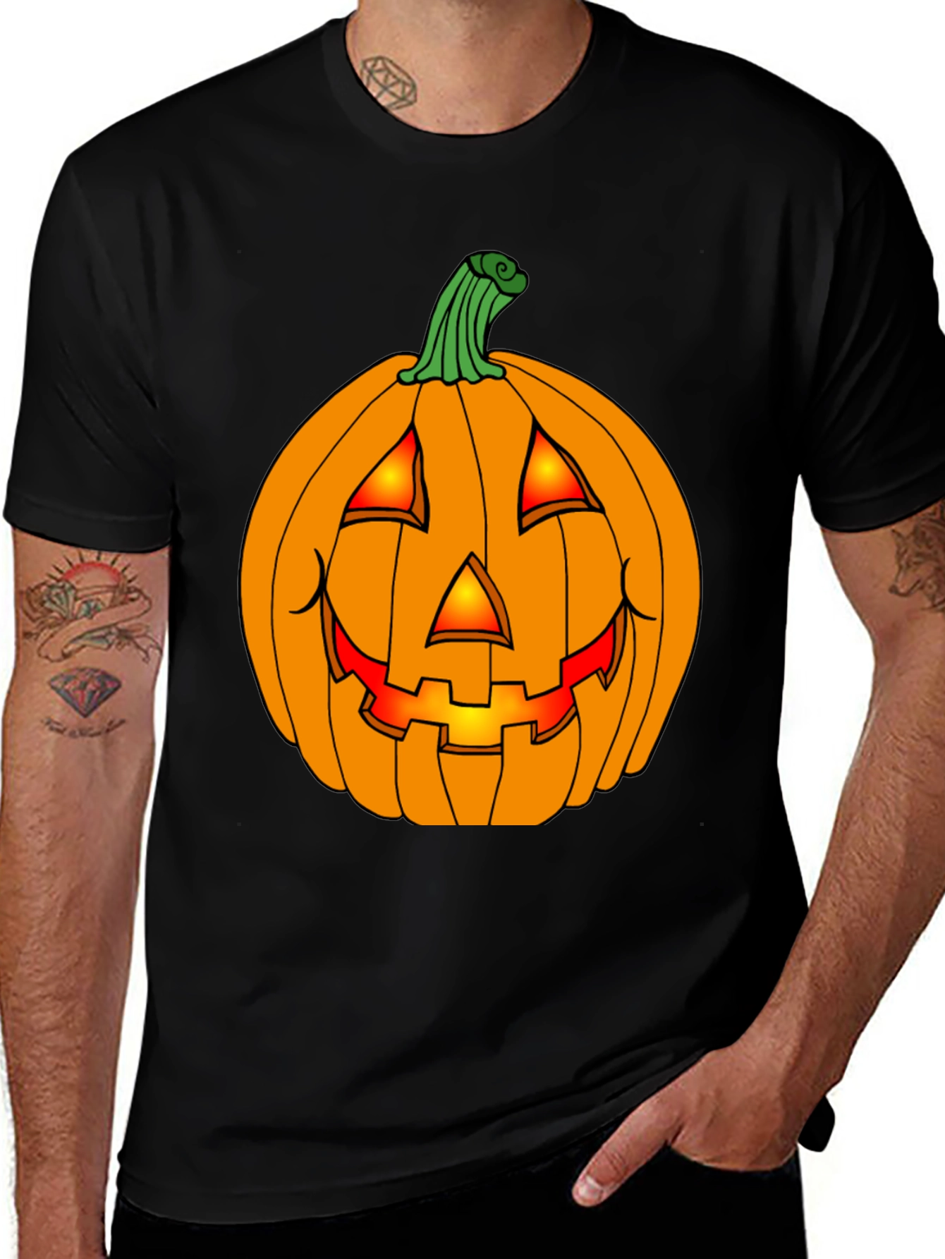 Variant 27 of Halloween Pumpkin Graphic Tee - Spooky Season Shirt