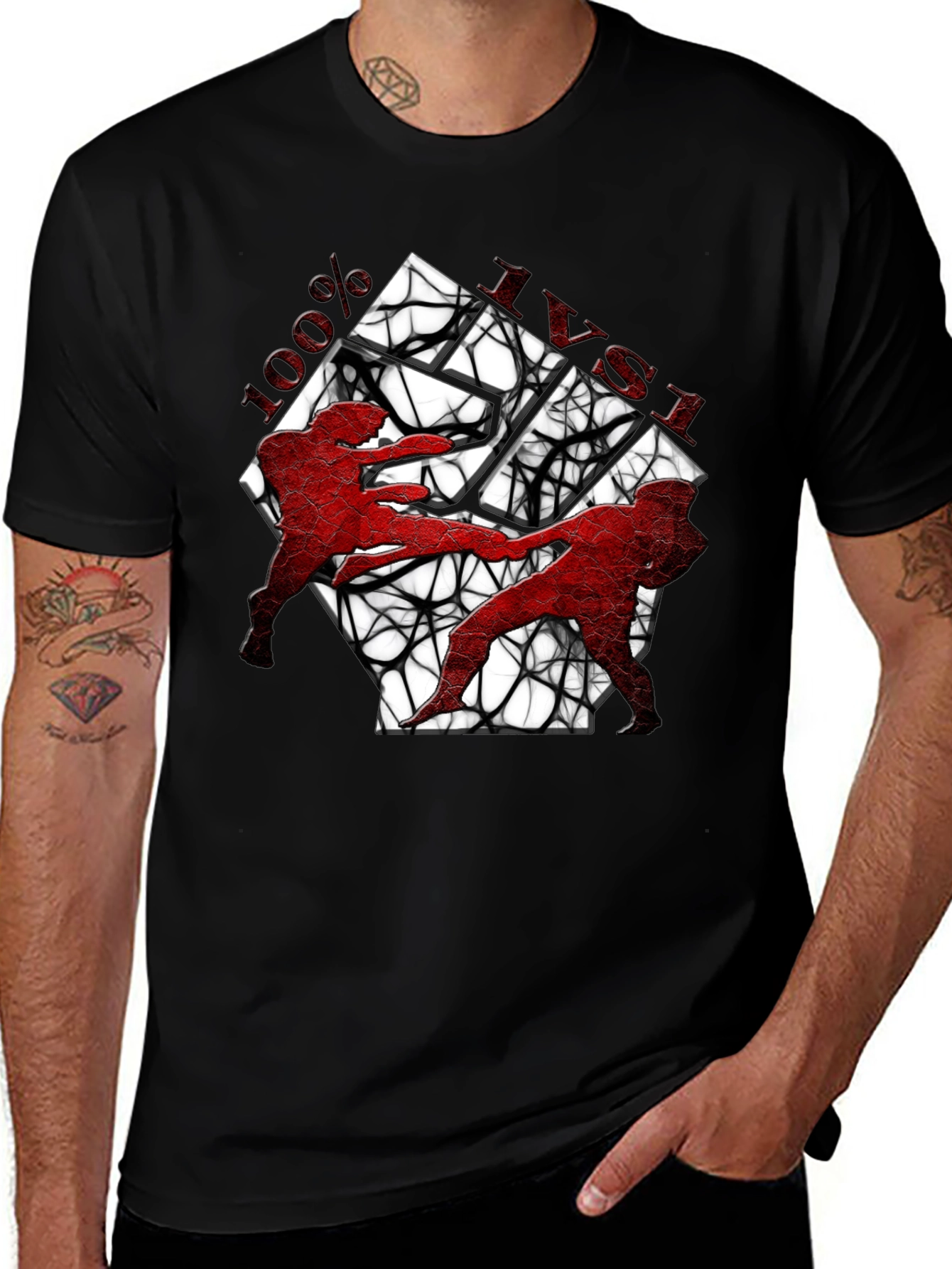 Variant 18 of Martial Arts T-Shirt - 100% IVSI Black Tee