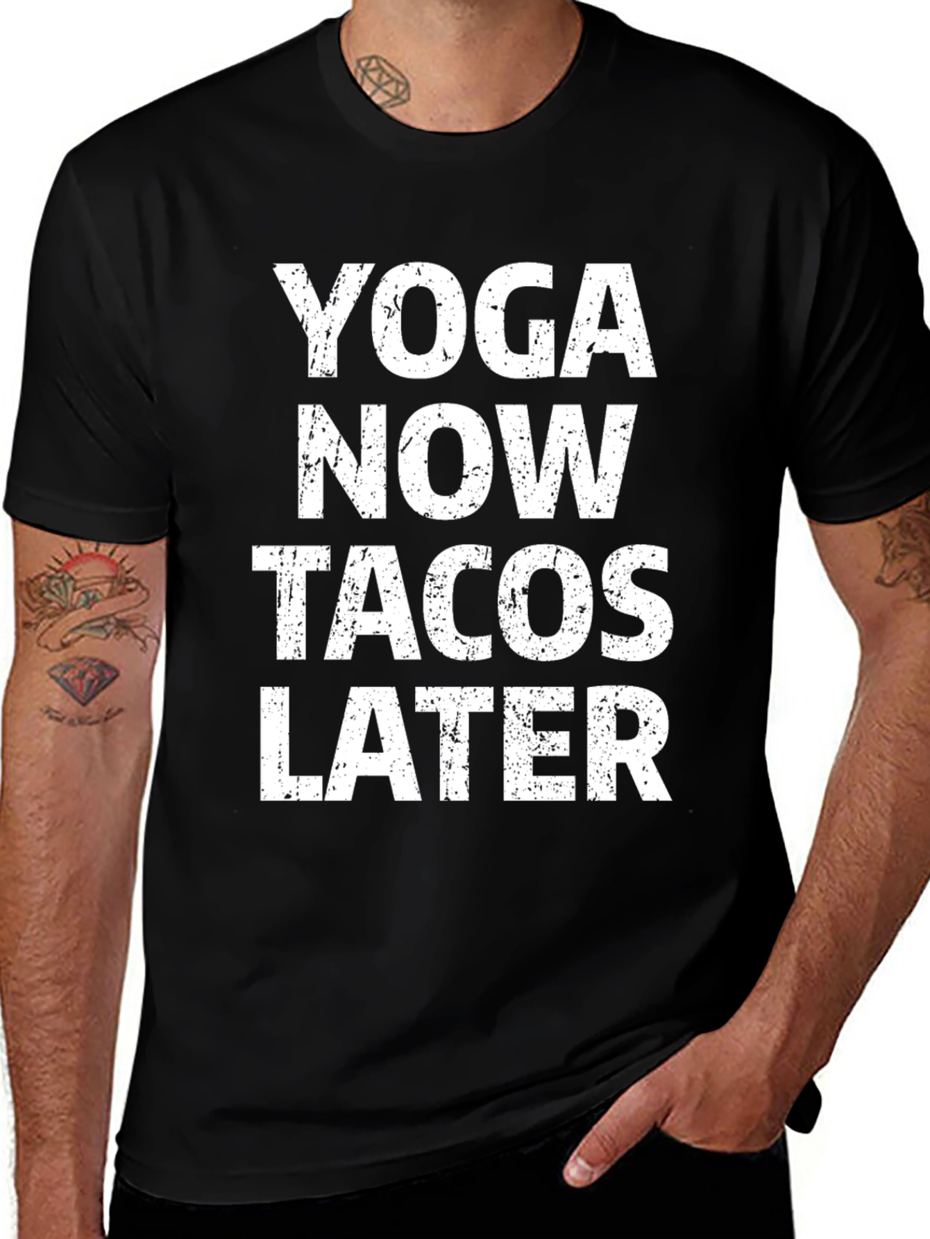 Variant 7 of Yoga Now Tacos Later Graphic Tee