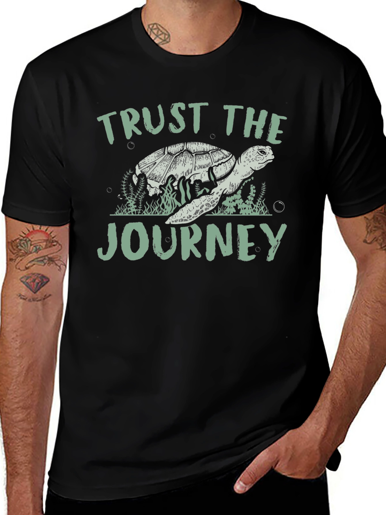 Variant 17 of Trust the Journey Turtle Graphic Tee