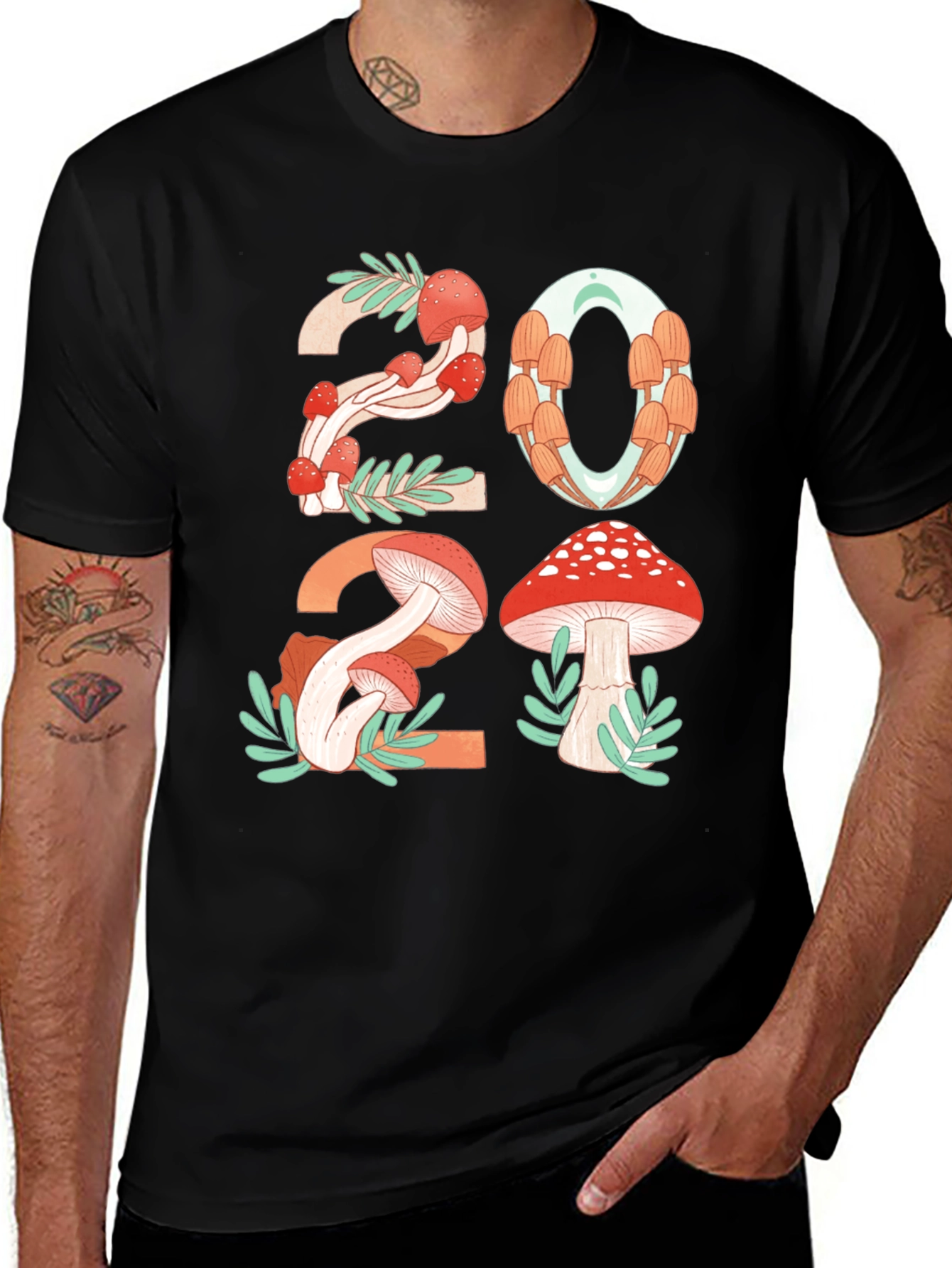 Black Mushroom 2024 Graphic T-Shirt main image