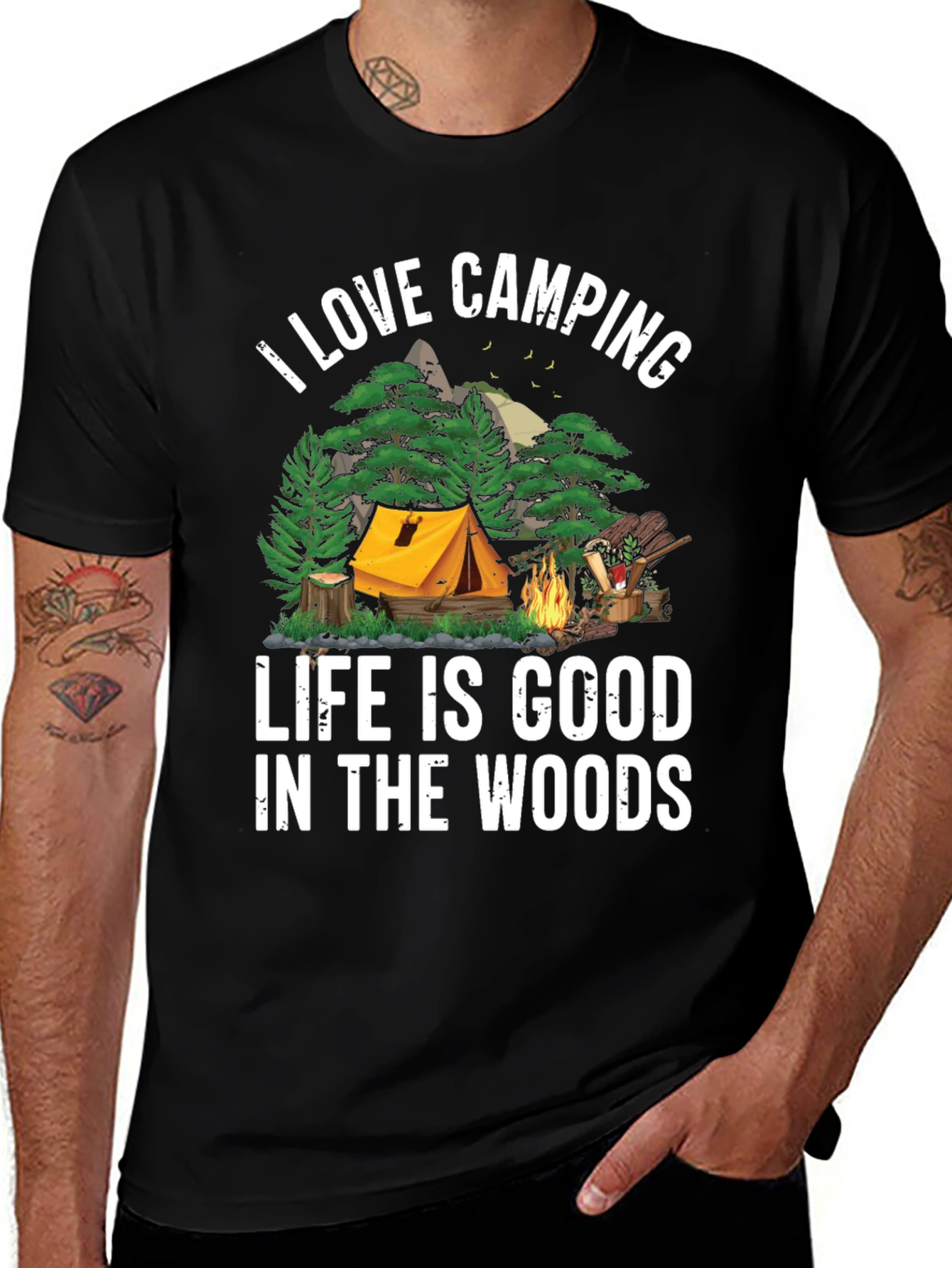 Variant 7 of I Love Camping T-Shirt - Life is Good in the Woods