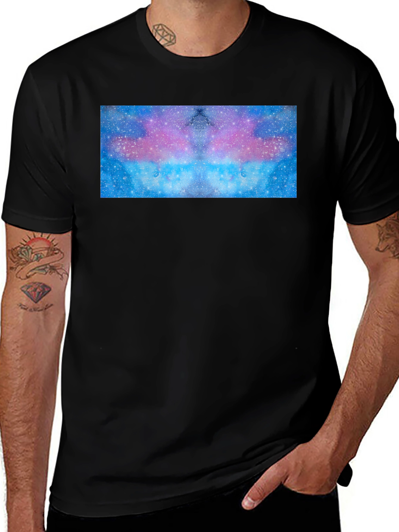Variant 30 of Galaxy Print Black T-Shirt