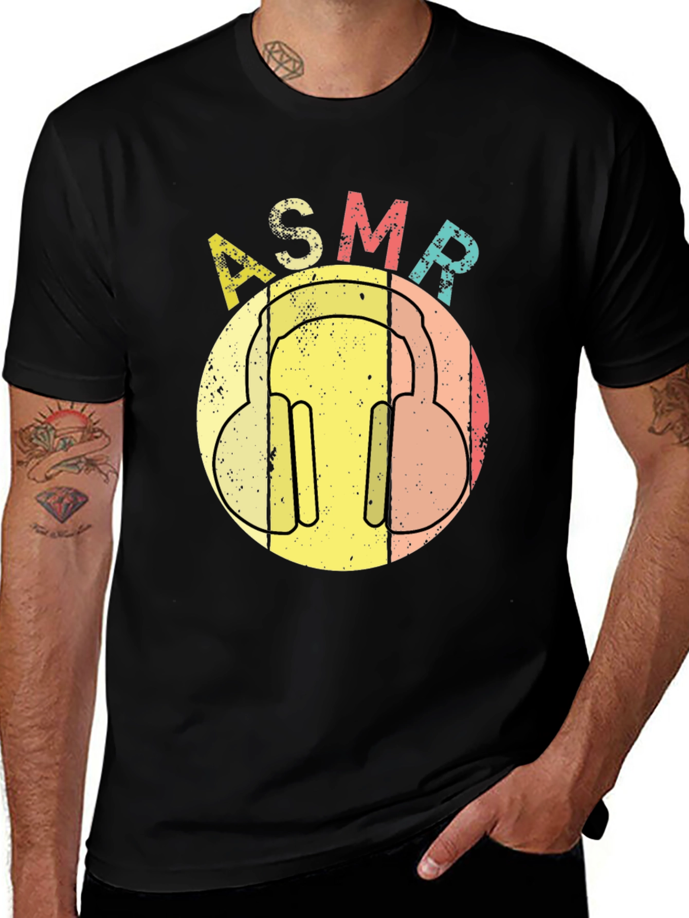 Variant 4 of ASMR Headphones Retro Graphic T-Shirt