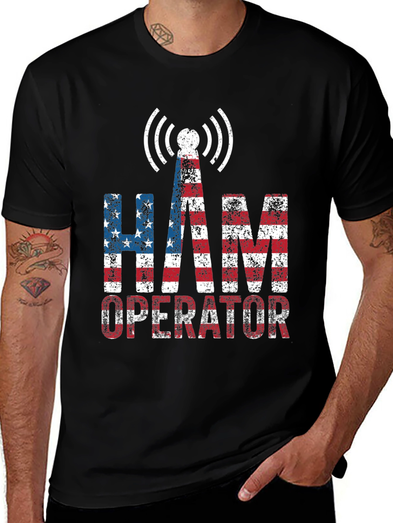 HAM Operator Patriotic T-Shirt