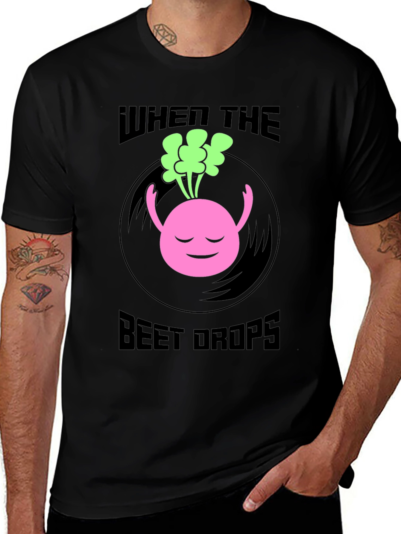 When the Beet Drops Black Graphic Tee