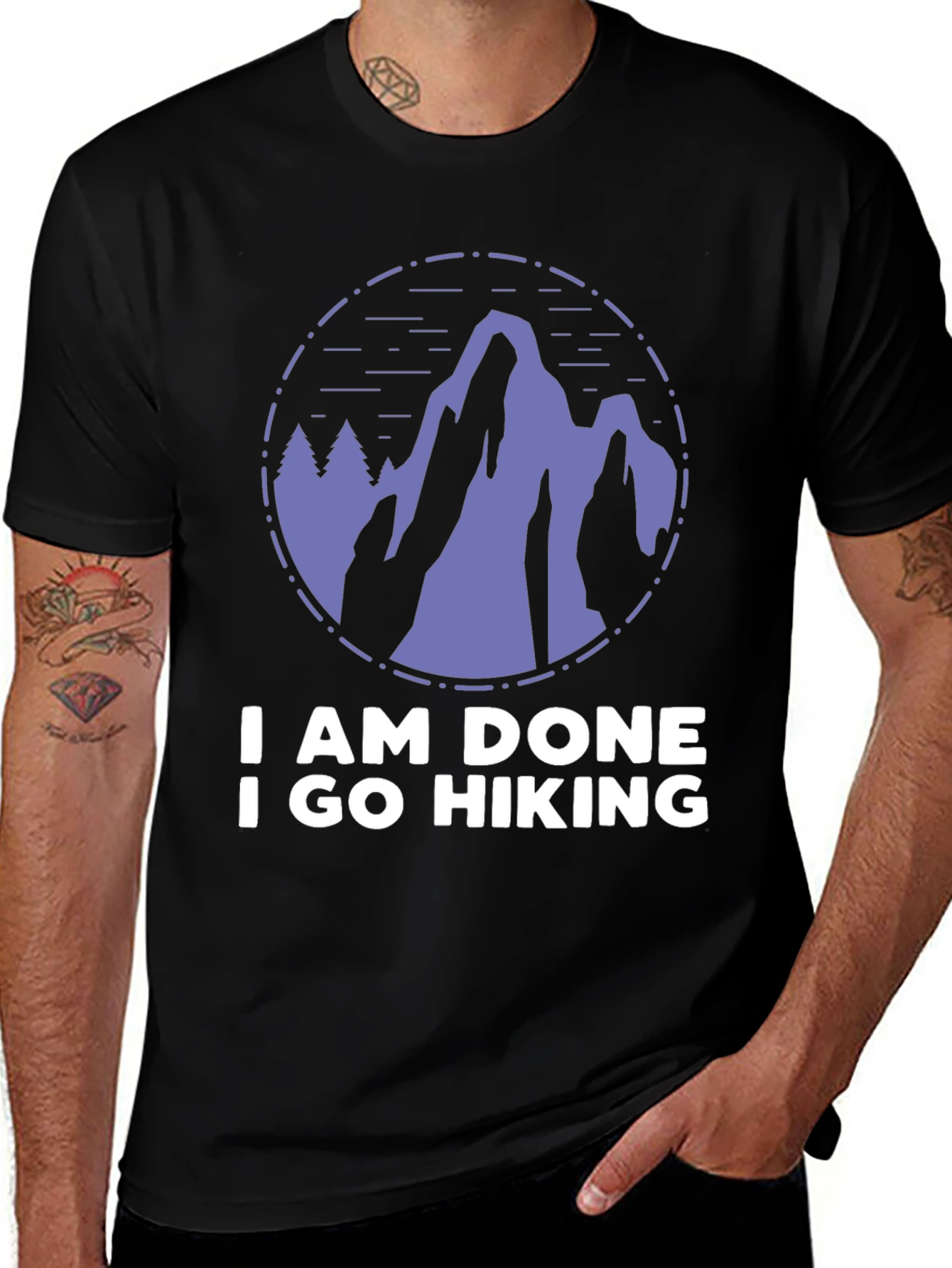 Variant 14 of Hiking T-Shirt - I am Done, I go Hiking - Soft Cotton