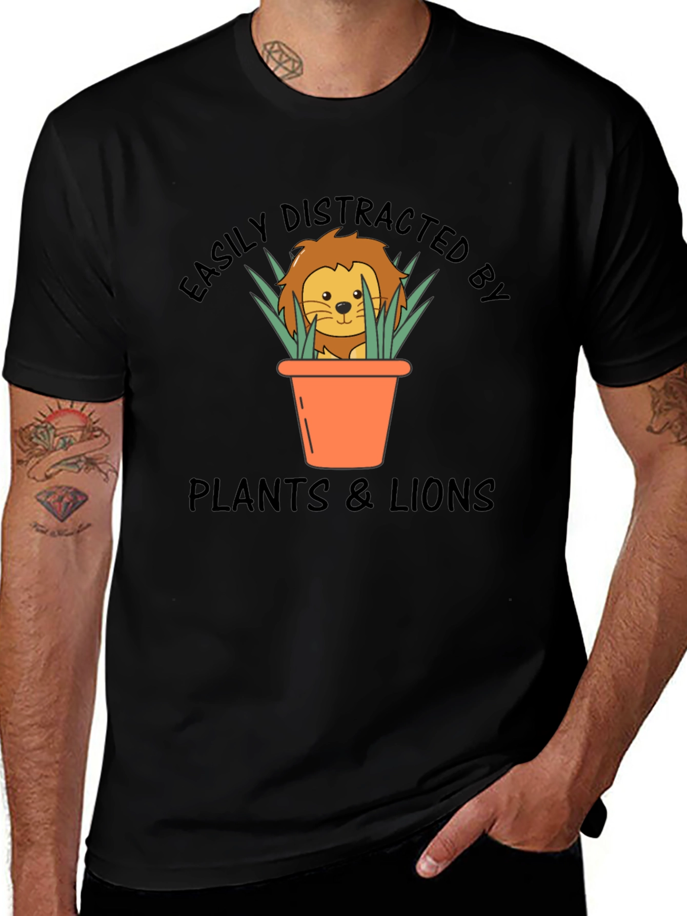 Variant 4 of Easily Distracted By Plants & Lions T-Shirt