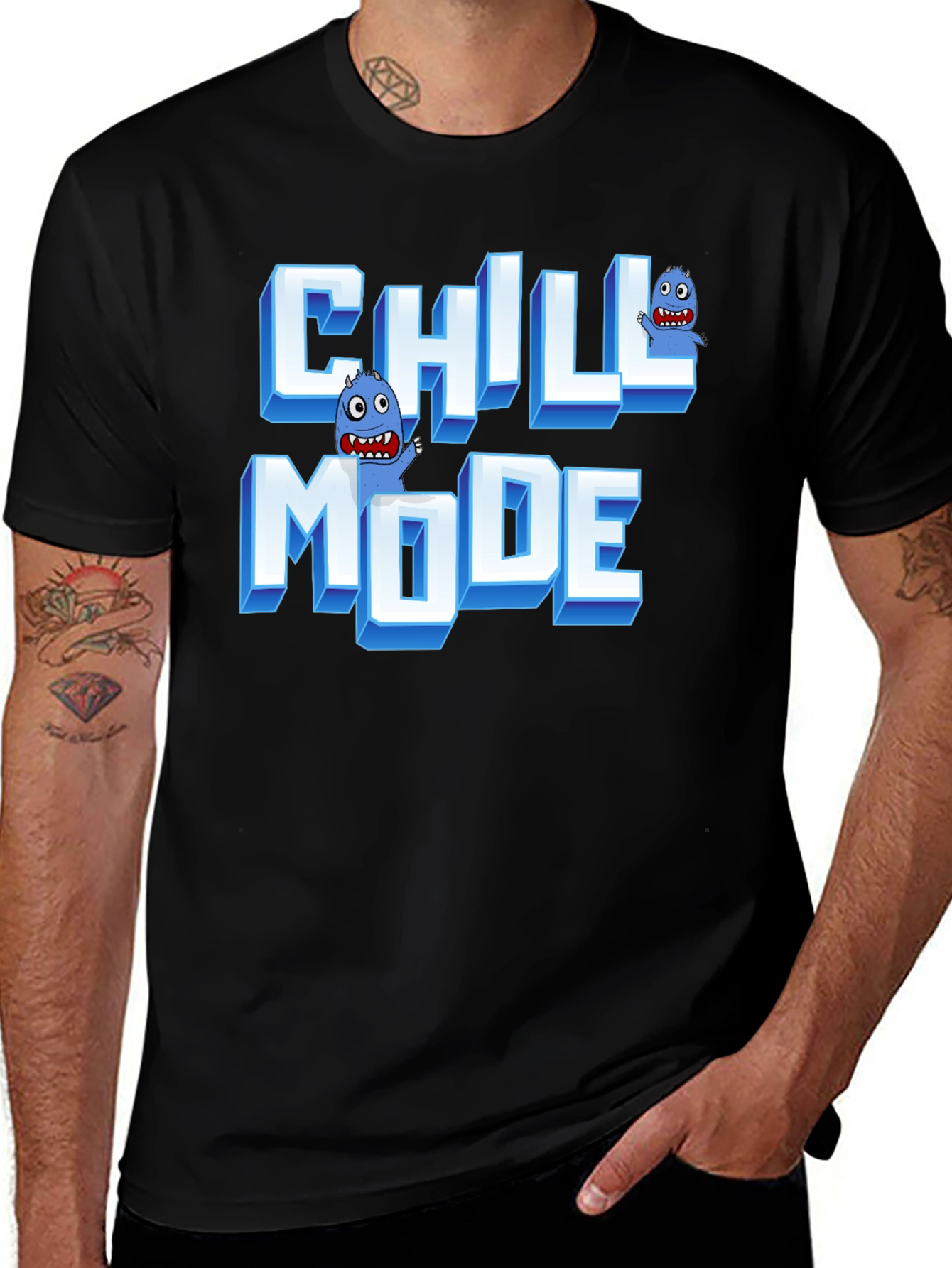 Variant 5 of Chill Mode Monster Graphic Tee