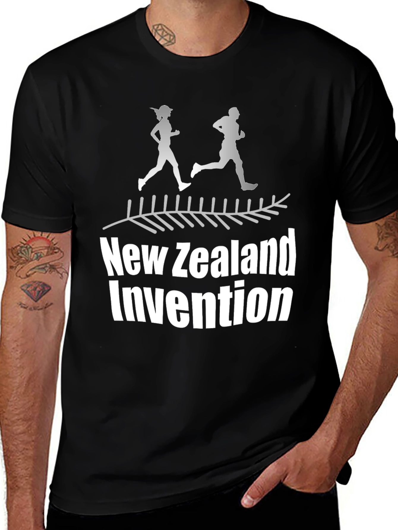 Variant 21 of New Zealand Invention Running T-Shirt