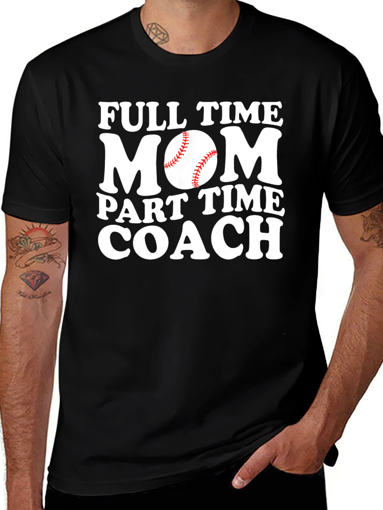 Variant 20 of Full Time Mom, Part Time Coach Graphic Tee