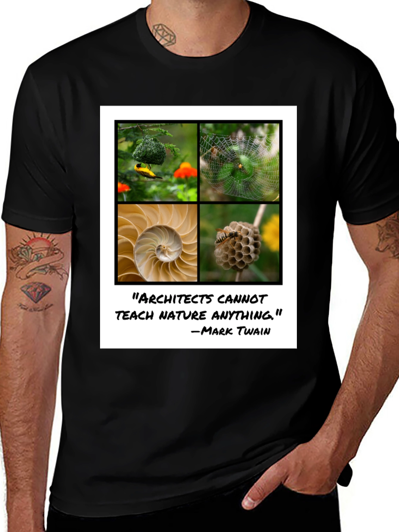 Variant 5 of Nature Architect T-Shirt - Mark Twain Quote